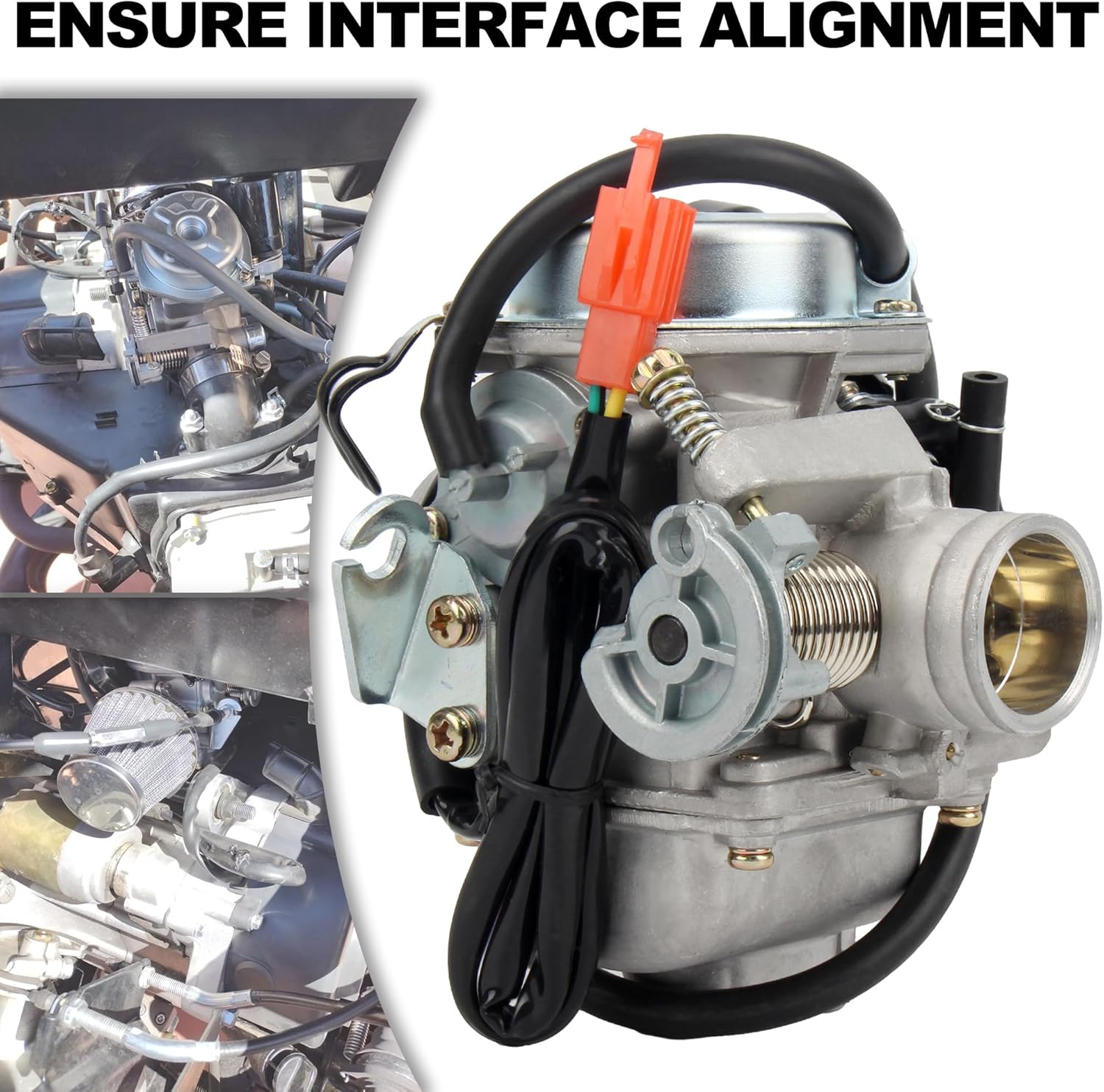 PD24J Carburetor Kit 24mm Carb With Manifold Intake Air filter Ignition Plug for 4-Stroke GY6 125CC 150CC 152QMJ/QMI 157QMJ/QMI Engines ATV Go Kart parts - Image 4