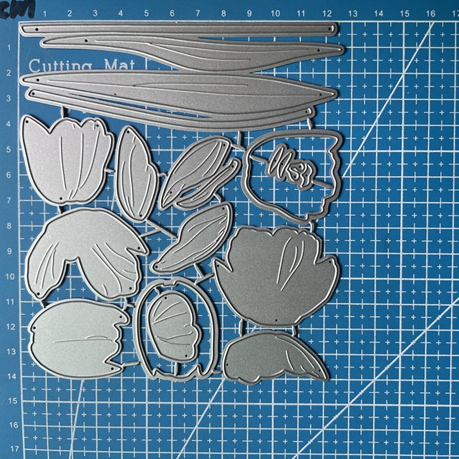 Tulip Set Flower Metal Die Cuts,Flower Leaves Plant Wedding Cutting Dies Stencils DIY Crafts Cards Cuts for DIY Embossing Card Making Photo Decorative Paper Dies Scrapbooking - Image 9