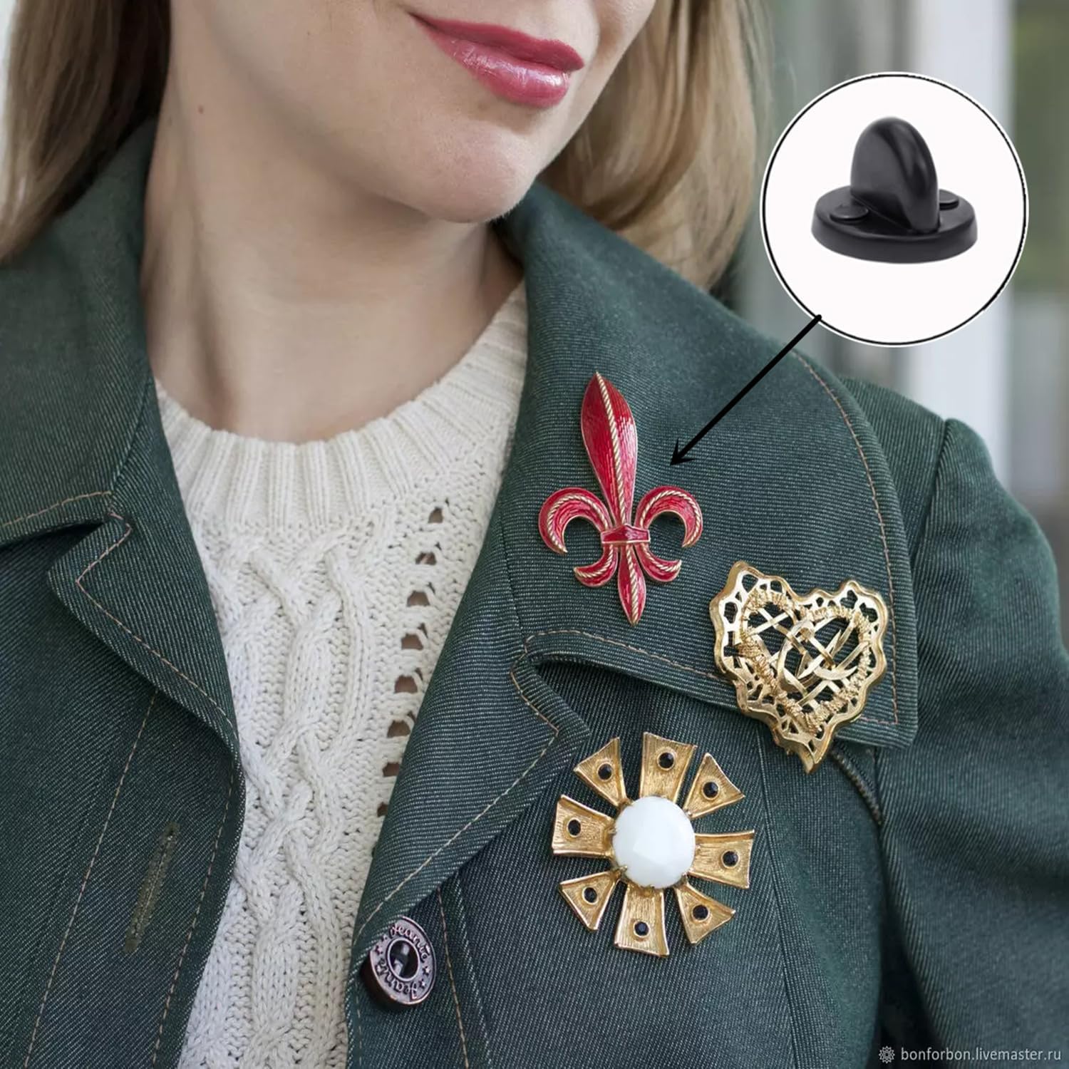 50pcs PVC Rubber Pin Backs, Pin Safety Backs for Brooch Tie Hat Badge Insignia, Rubber Lapel Pin Backs for Replacement Uniform Badge (50PCS) - Image 4