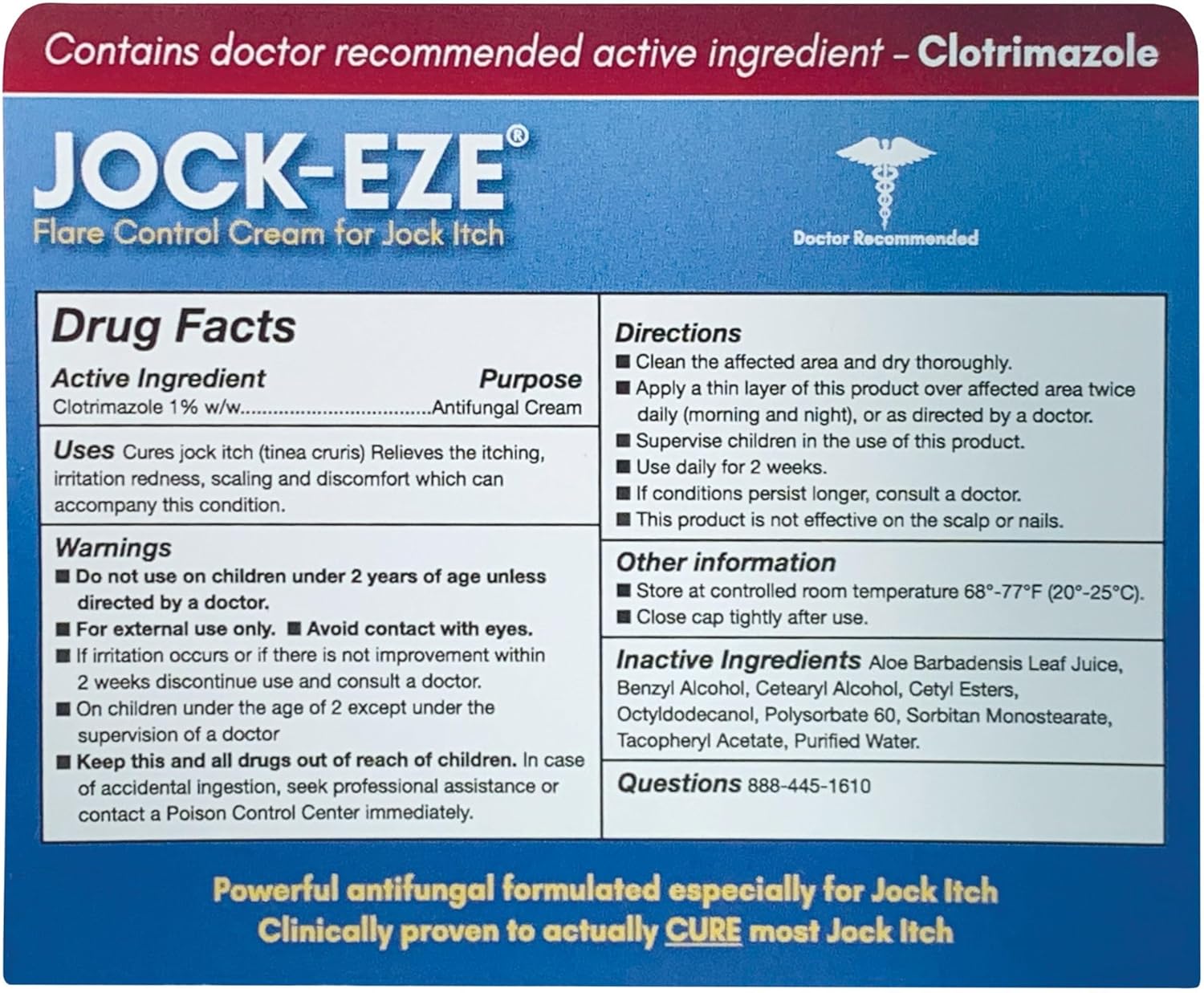JOCKEZE Flare Control Cream (0.5oz) Just for Jock Itch - Image 7