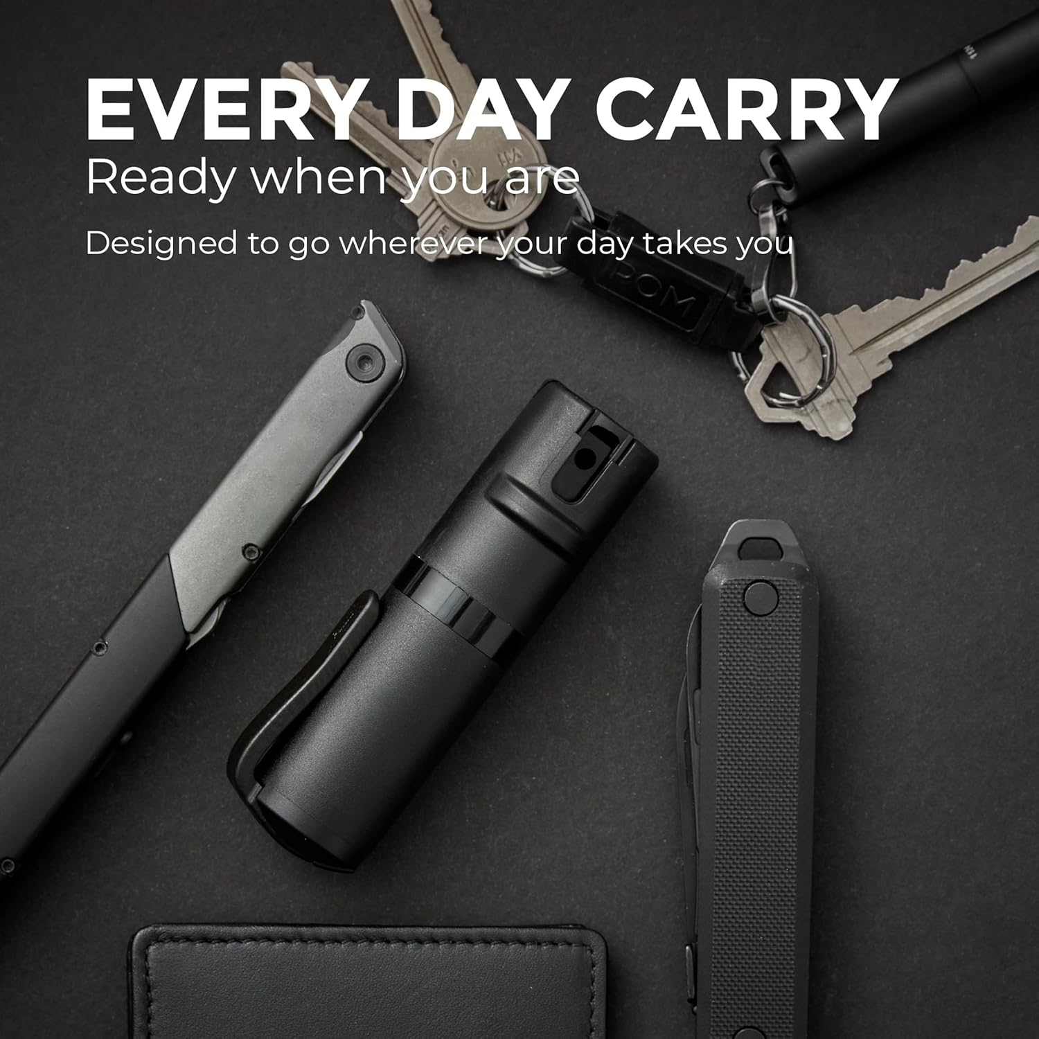POM Pepper Spray Pocket Clip, Quick Flip Top Safety, Maximum Strength OC Formula with UV Marking Dye, Safe Compact and Tactical Design for Everyday Carry, 25 Bursts, 10 ft Range, 0.5 fl oz - Image 3