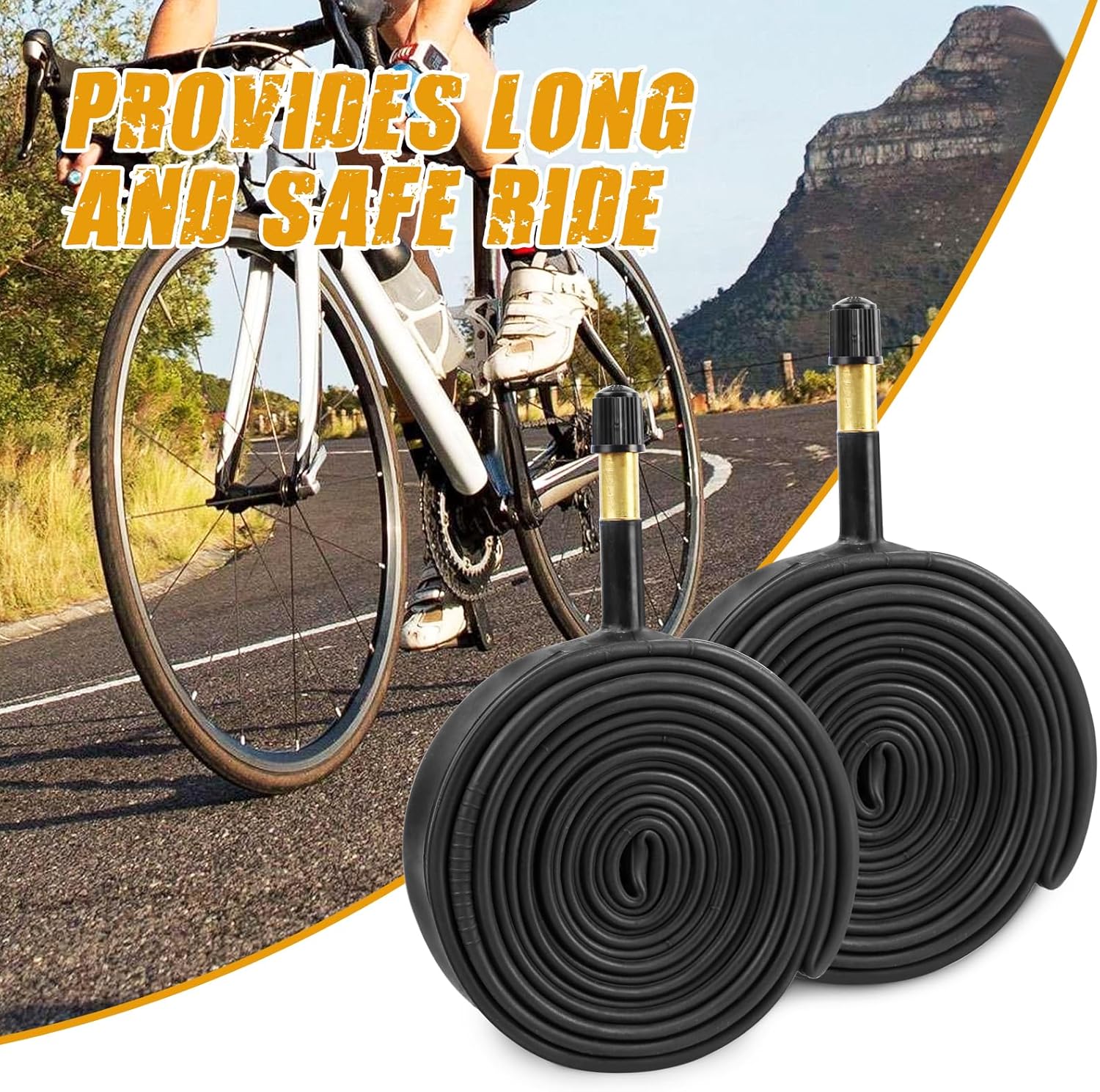 2 Pcs 700x23C/25C 700x28C/32C Bike Tubes, 48mm FV Presta Valve, 700C Bike Tire Tube for Road Bike - Image 5