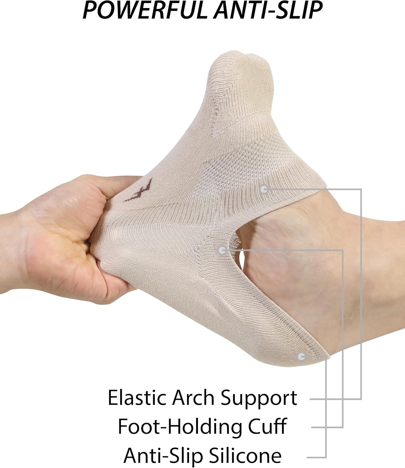 Pro Mountain No Show Socks Wide Toe Box For Health Bunion Unisex Size S to X-Large Cotton Cushion Footies - Image 3