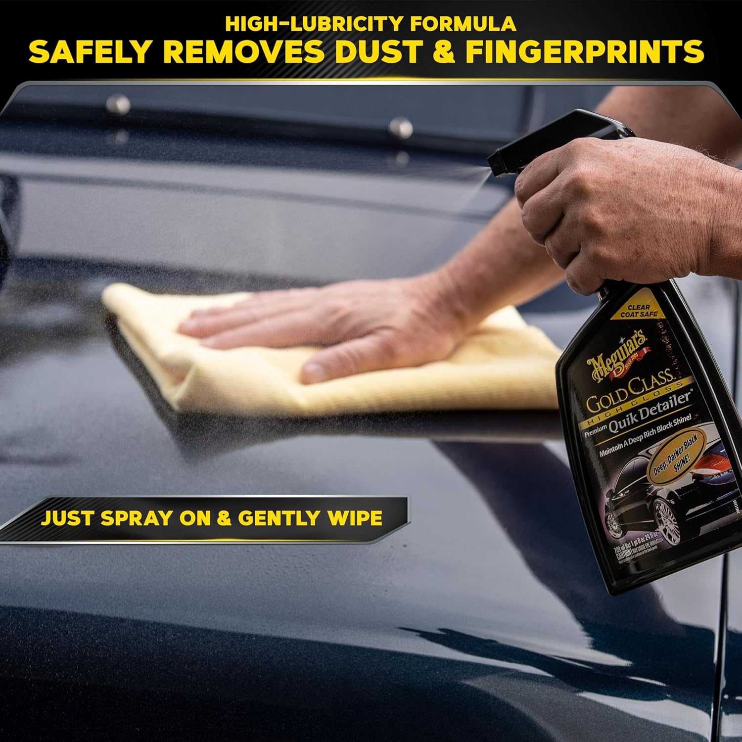 Meguiar's Gold Class High Gloss Premium Quik Detailer, High Lubricity Automotive Quick Detailer Spray that Preserves Wax and Leaves a Deep Dark Shine, 24 Oz Spray Bottle - Image 5