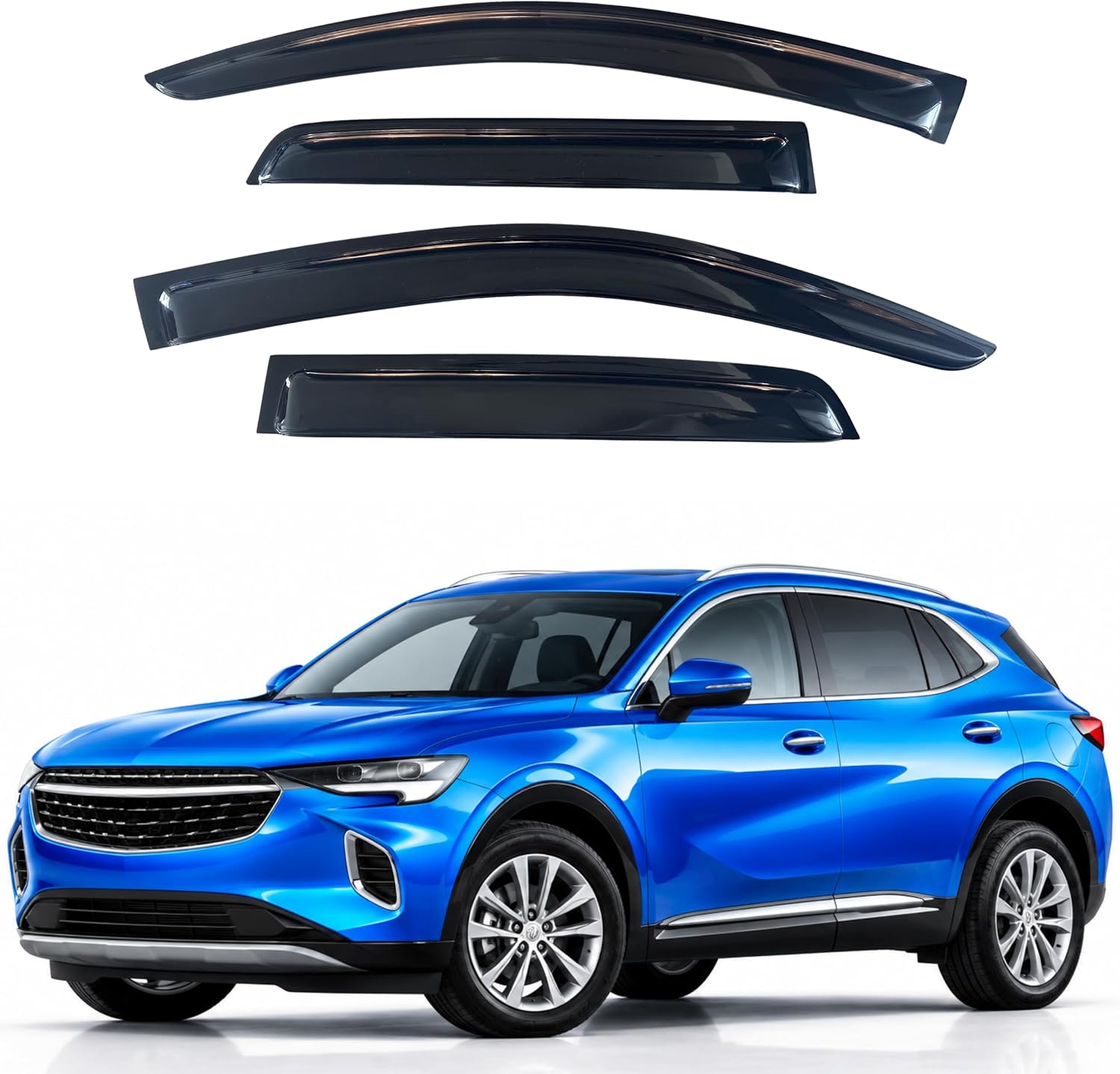 IG Window Visors Fit for 2021-2023 Buick Envision, Out-Channel Rain Guards Vent Wind Deflectors 4PC, Car Accessories for 21-23 Envision