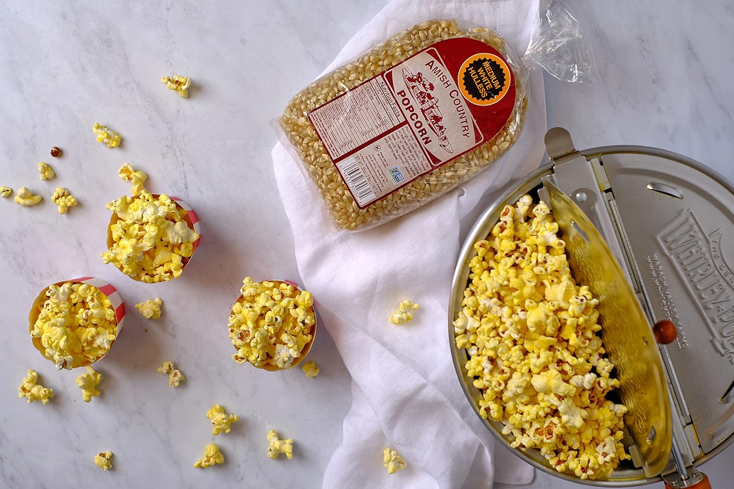 Amish Country Popcorn | 2 Lb Medium White Popcorn | Old Fashioned, Non-GMO and Gluten Free (2lb Bags) - Image 5