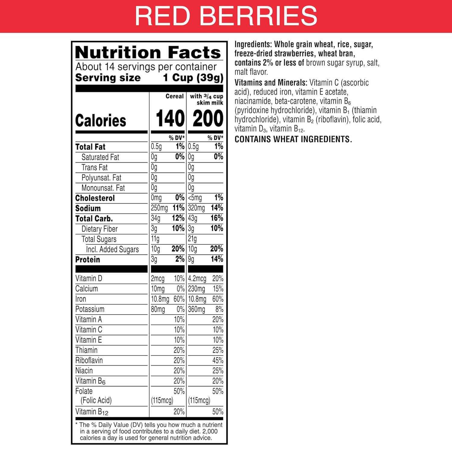 Kellogg's Special K Red Berries Breakfast Cereal, Good Source of Fiber, Giant Size, 19.2 oz - Image 2