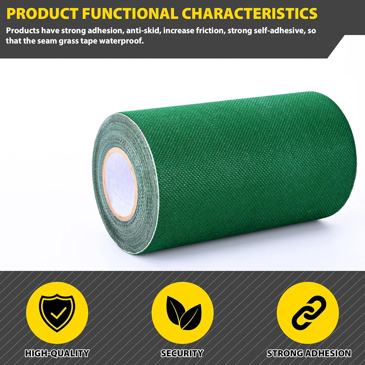 Artificial Grass Seam Tape- 6 Inch Width x 196 Inch Long Single Sided Self-Adhesive Synthetic Turf Seaming Tape for Lawn,Carpet Jointing,Mat Rug,Connecting Fake Grass - Image 5