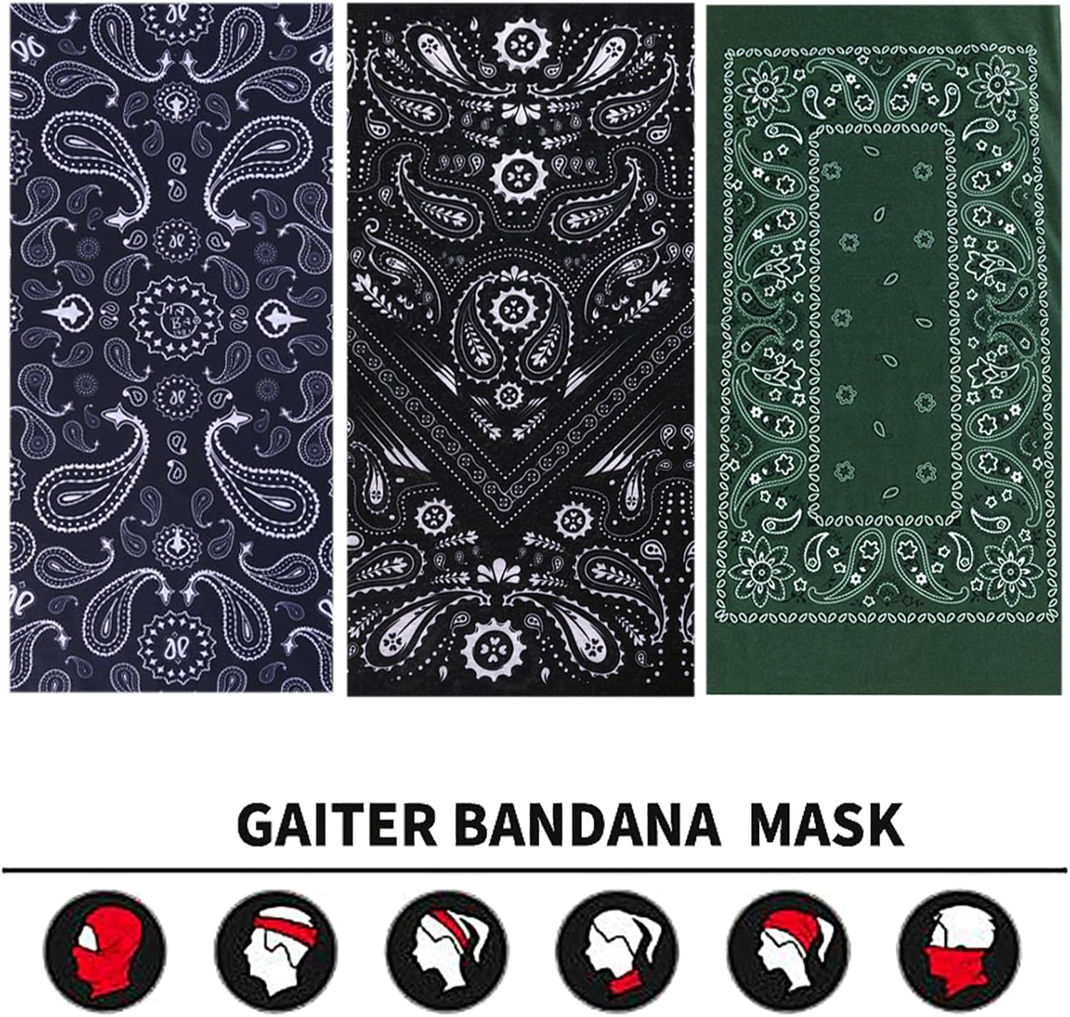 Neck Gaiter Face Cover Bandana Mask Scarf, Breathable Sun& Dust-proof for Cycling Running Fishing Hiking - Image 4