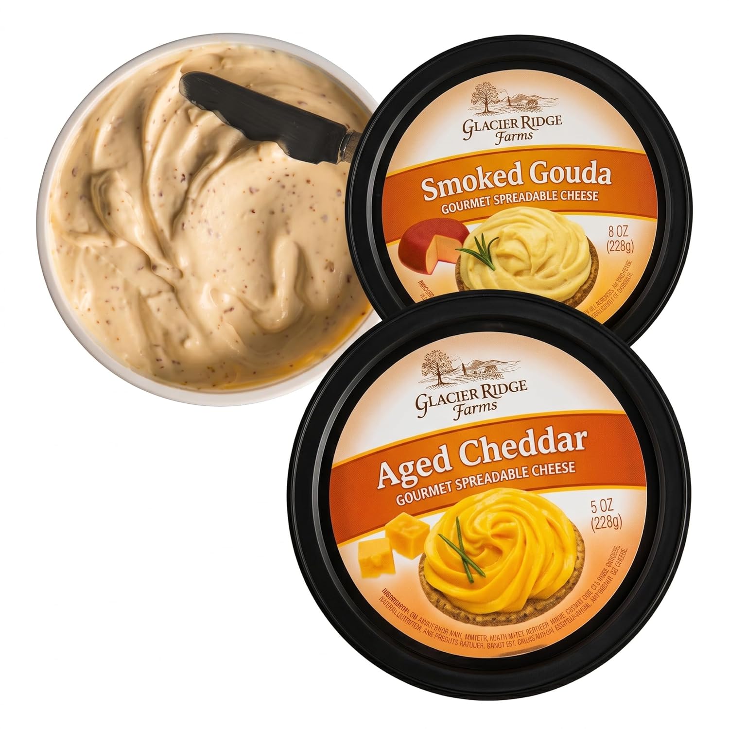 Glacier Ridge Farms Smoked Gouda Gourmet Spreadable Cheese 8oz (One Cup) - Image 3