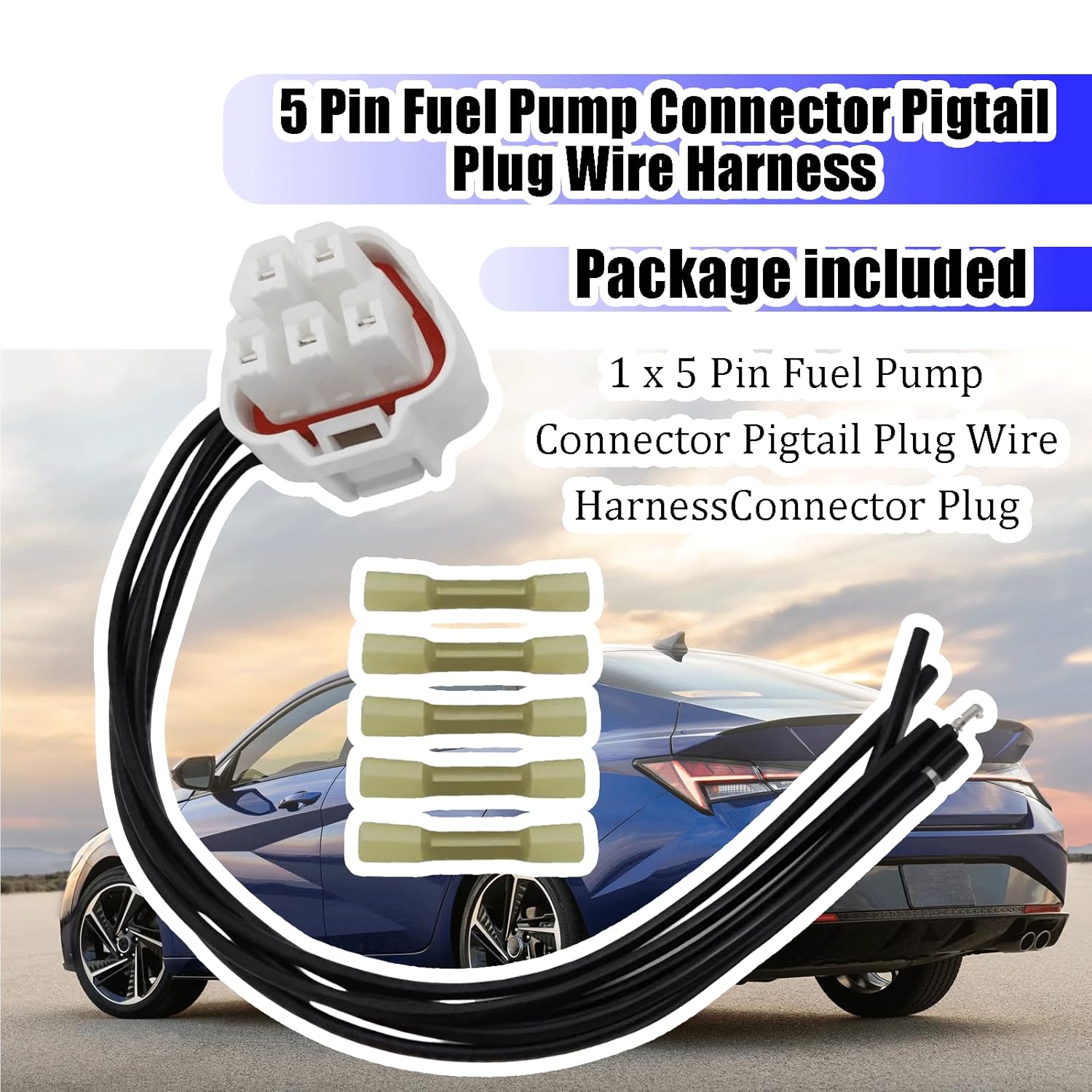 5 Pins Fuel Pump Connector Pigtail Plug Wire Harness Compatible with Toyota Hyundai Kia Lexus Mitsubishi,Replace for 90980-11077 9098011077 - Image 5