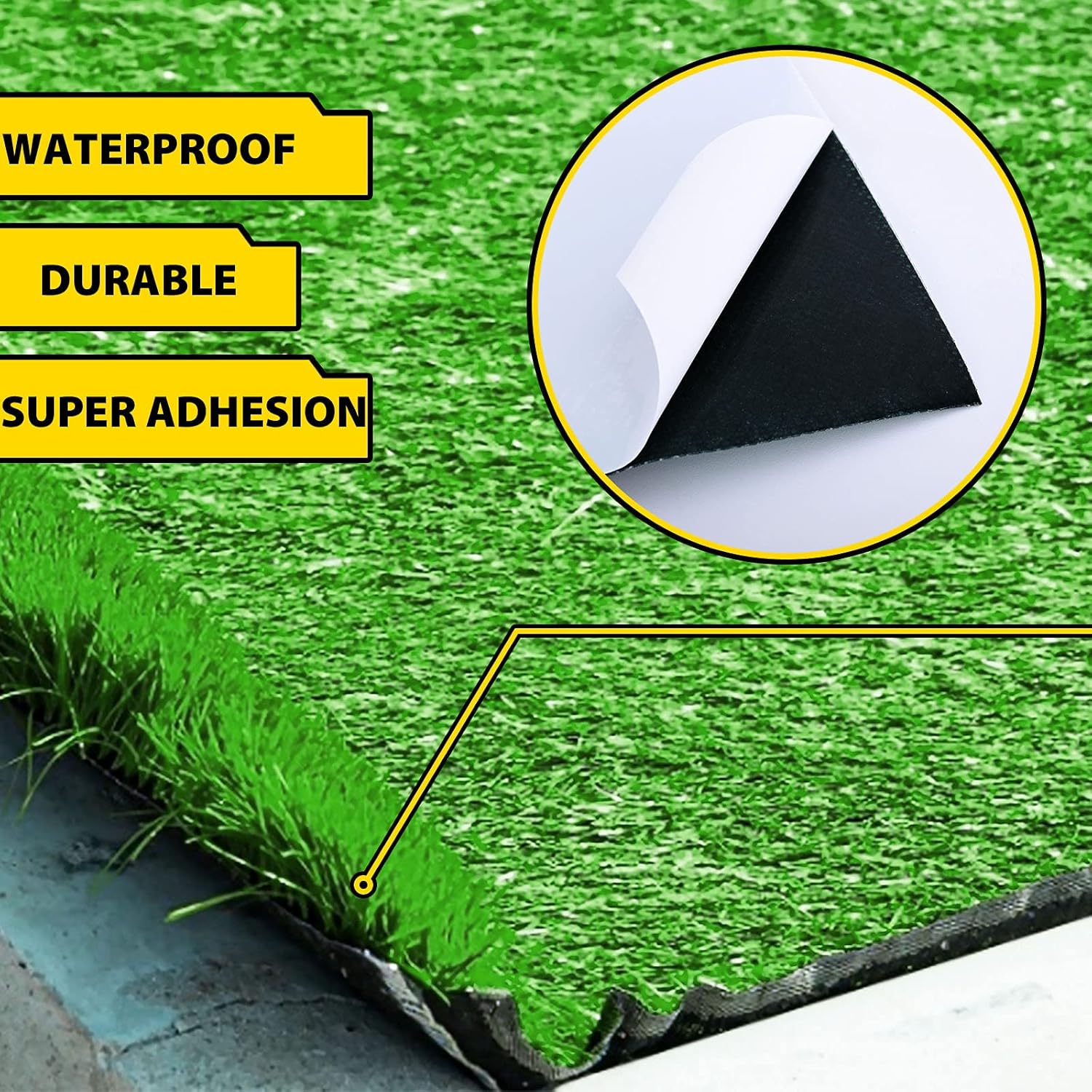 Artificial Grass Seam Tape- 6 Inch Width x 196 Inch Long Single Sided Self-Adhesive Synthetic Turf Seaming Tape for Lawn,Carpet Jointing,Mat Rug,Connecting Fake Grass - Image 3