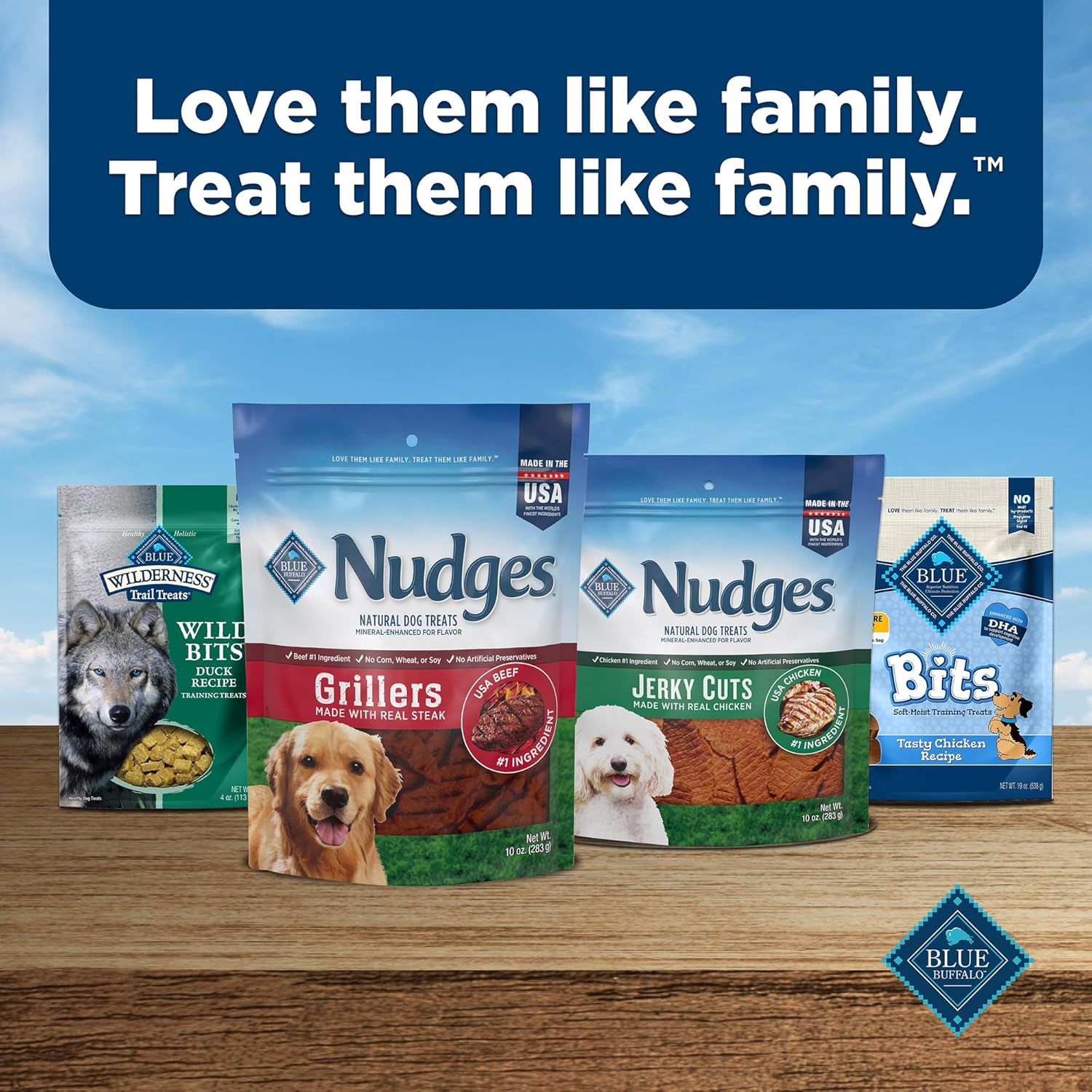 Blue Buffalo Nudges Grillers Natural Dog Treats, Made in the USA with Real Steak, 5-oz Bag - Image 9
