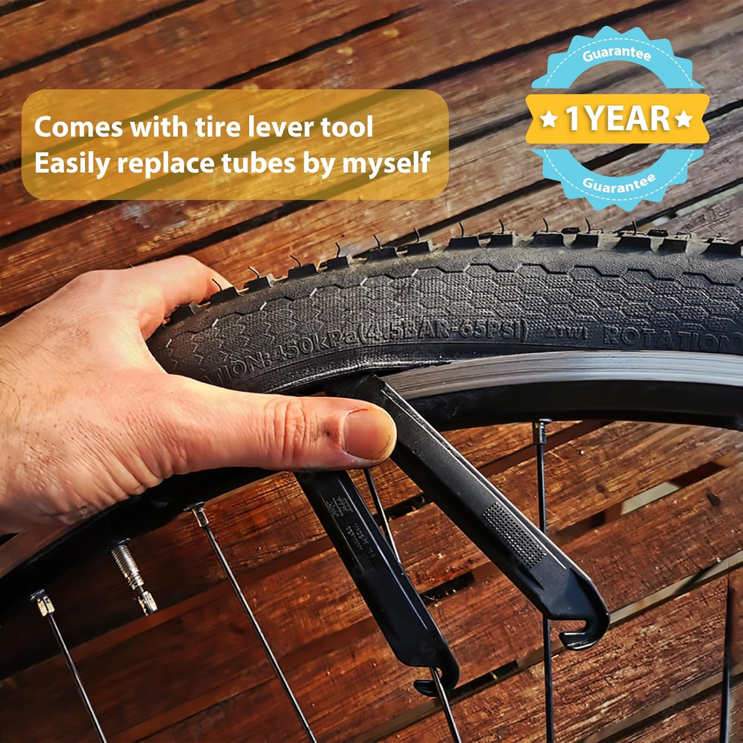 Hycline Fat Bike Inner Tube: 20/26x3.0-4.0 Inch 2-Pack Electric Fat Tire Tubes AV 32mm Schrader Valve, Premium Butyl Rubber Puncture Resistant Replacement Tubes with 2 Tire Levers - Image 4