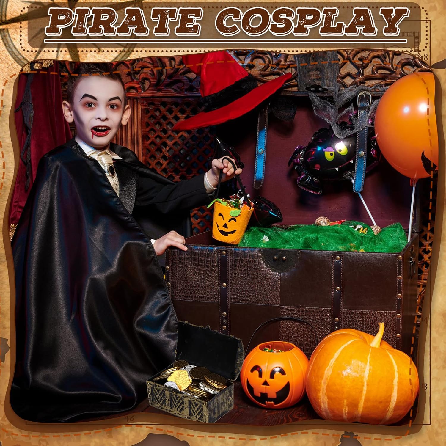 Hanaive 100 Pcs Metal Pirate Coins Treasure Chest Spanish Doubloon Fake Coins Tokens for Kids Board Games Pirate Party Cosplay (Novelty Style) - Image 5