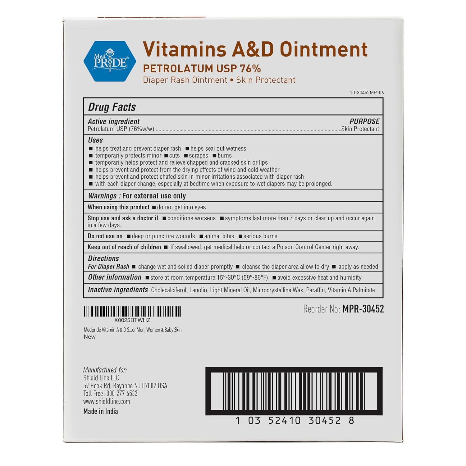 MED PRIDE Vitamins A&D Ointment Packets for Skin Relief -Vitamin A & D Skin Protectant Ointment, 5g Packets, 144-Count, for Body Chaffing, Diaper Rash, Cuts, Dry-Cracked Hands/Feet/Face - Image 7