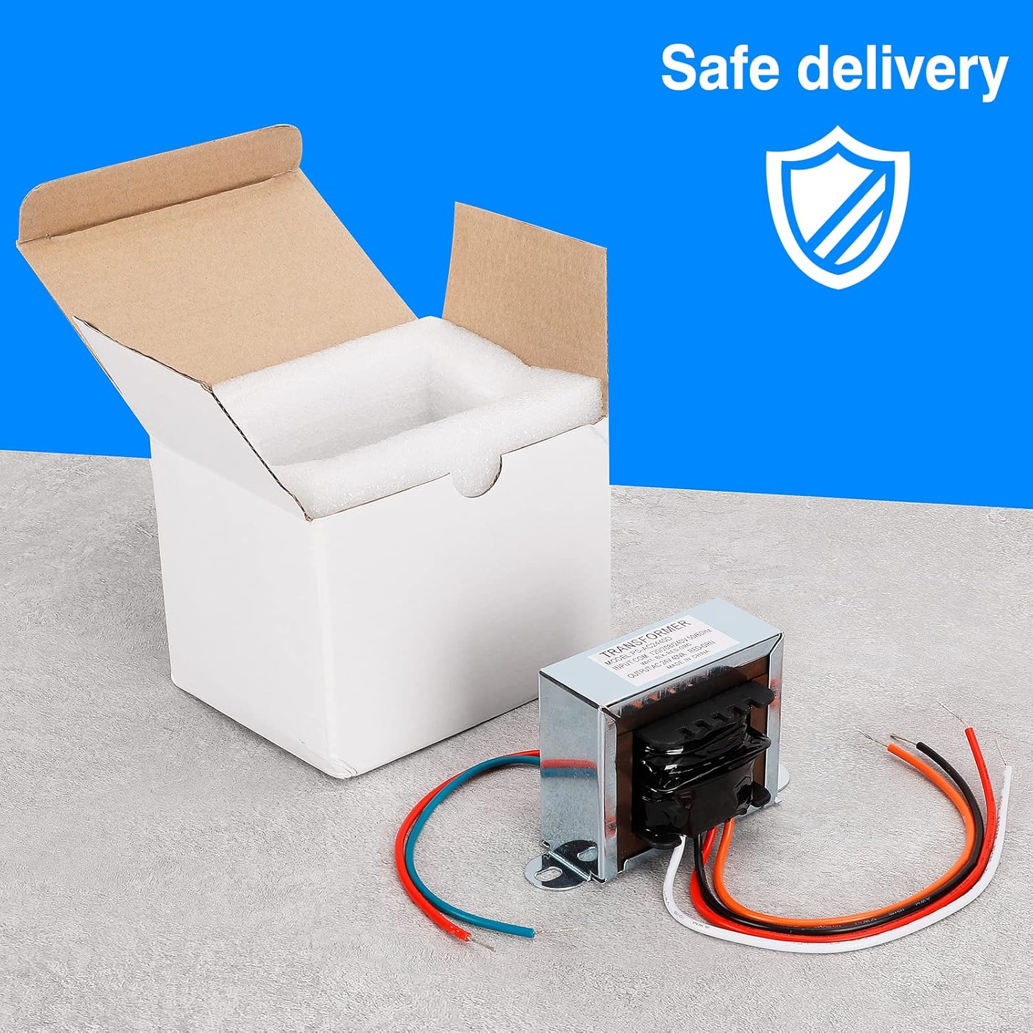 24V 40VA Control Transformer, Primary 120/208/240V, Secondary 24V Isolation Transformer with Foot Mount for HVAC Furnace Multi Tap - Image 8
