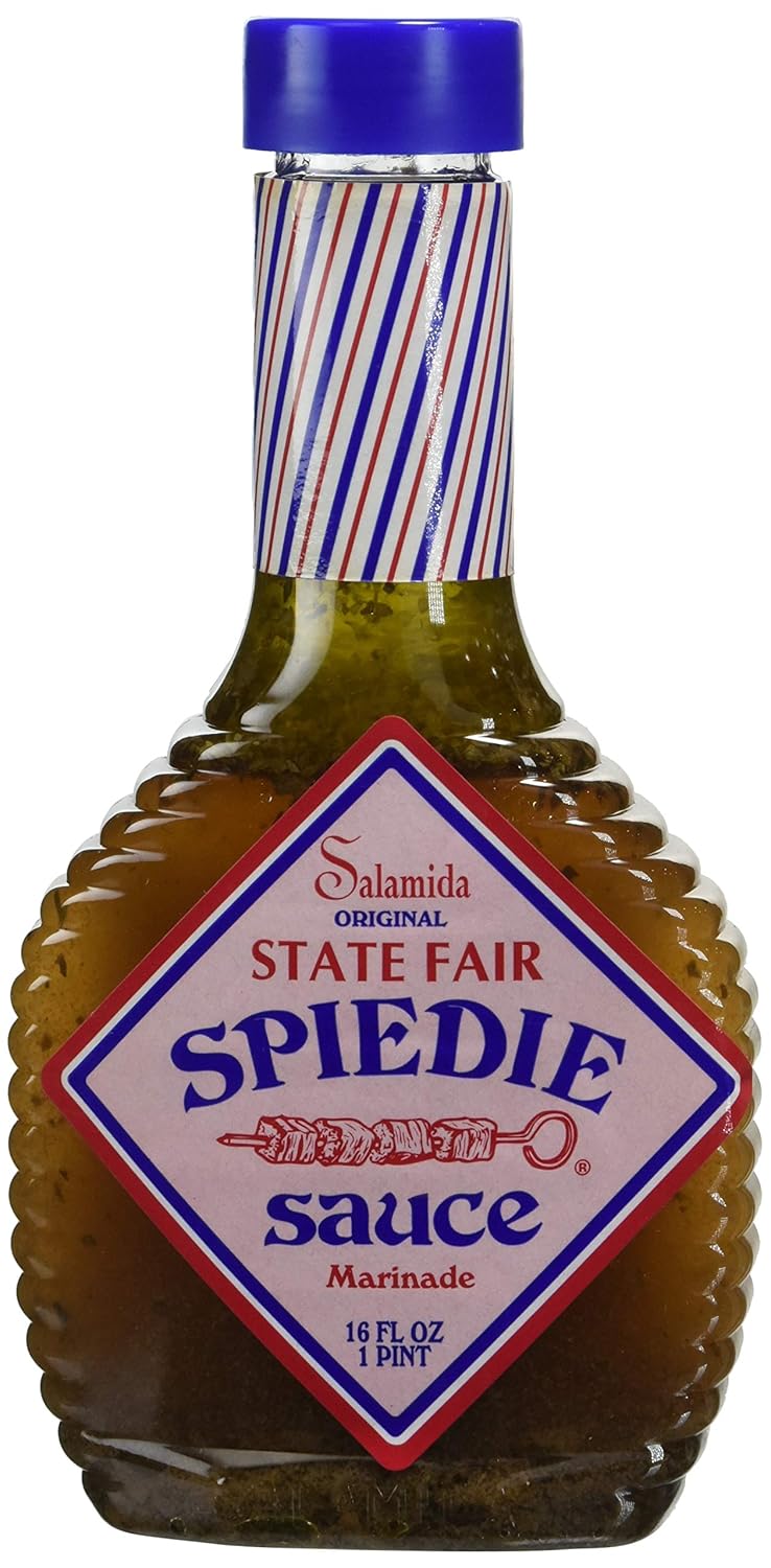 Salamida New York State Fair Spiedie Original Sauce, 16 oz (2-Pack) – Authentic New York Flavor Marinade for Meats, Poultry, Fish, Vegetables & More, Gluten-Free