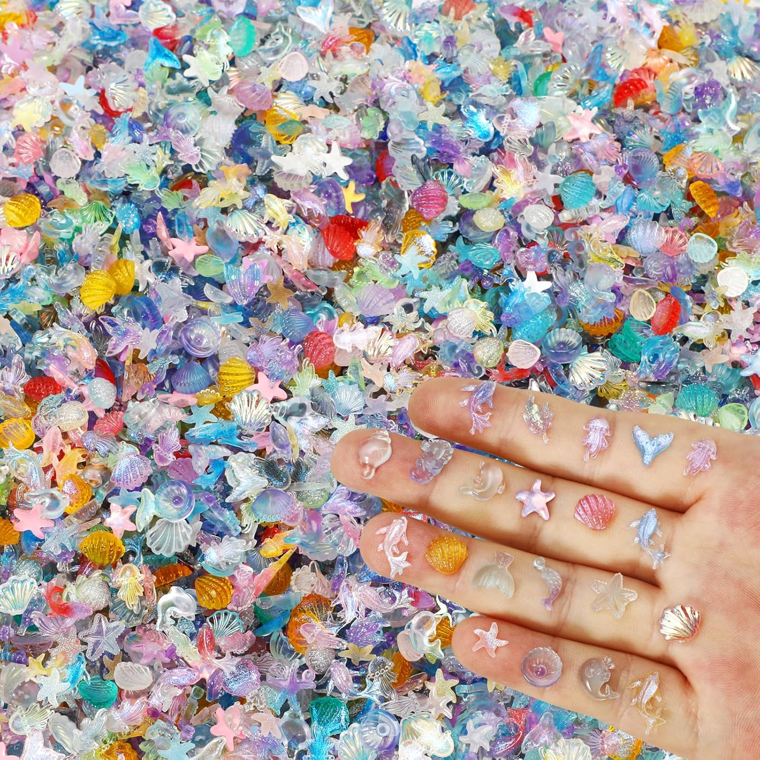 200 Pcs Mini Resin Ocean Animals, Tiny Sea Animal Variety Figurines to Hide Miniature Plastic Fish Aquarium Decorations for DIY Crafts Fairy Garden Dollhouse Micro Landscaping Fish Tank - Image 6