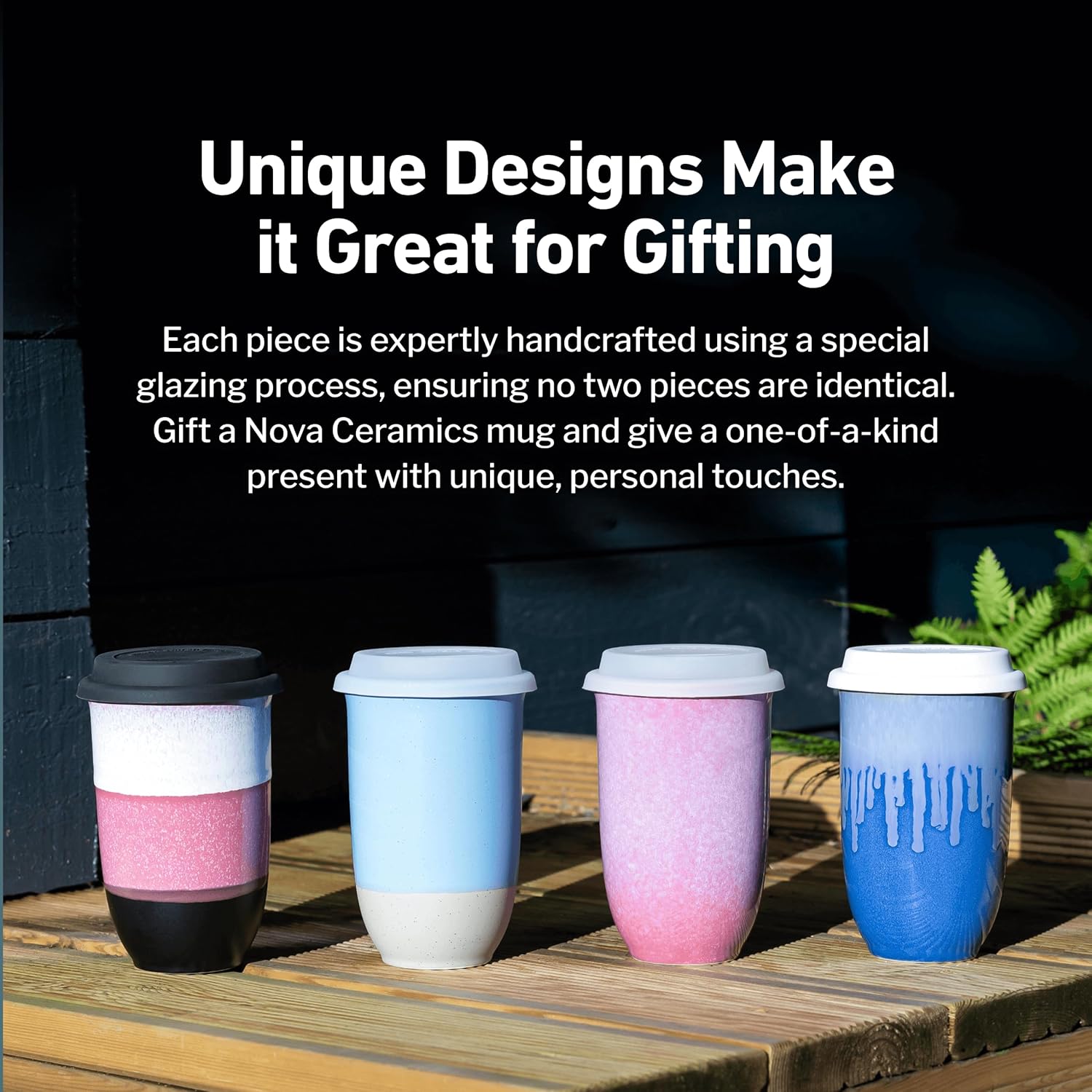 NOVA CERAMICS Coffee Travel Mug – Reusable Coffee Cup – Microwave & Dishwasher Safe Coffee Green Tumbler - Gifts For Women Men Him Her – 16oz – Eclipse - Image 5