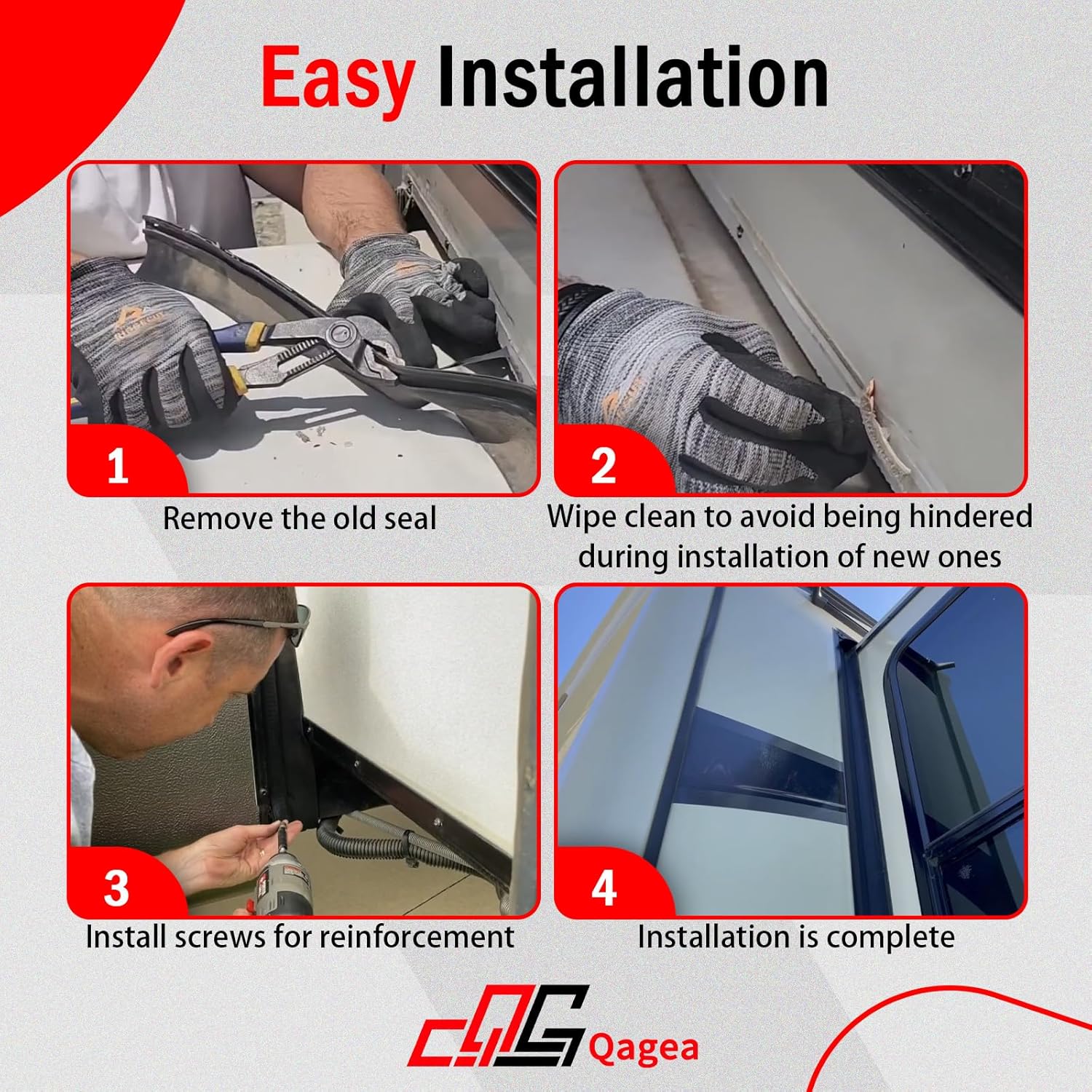 018-546 RV Slide Out Clip Rubber Seal Weather Stripping with 2 Wiper is Suitable for RV Camper Door Window Channel (25 Ft) - Image 7