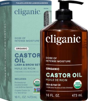 Cliganic Organic Castor Oil, 100% P...