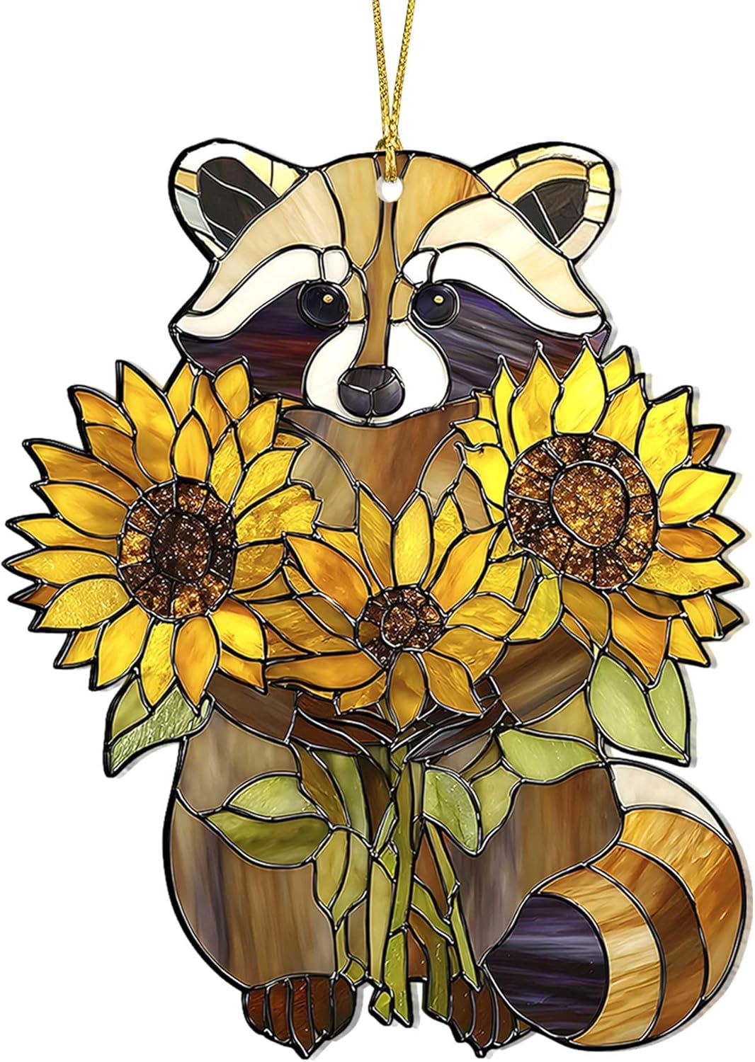 2D Flat Christmas Raccoon Acrylic Ornament, Raccoon Ornaments, Raccoon Christmas Ornaments, Raccoon Christmas Ornaments, Racoon Ornaments for Christmas Tree, Raccoon Ornament, Exchange Gift