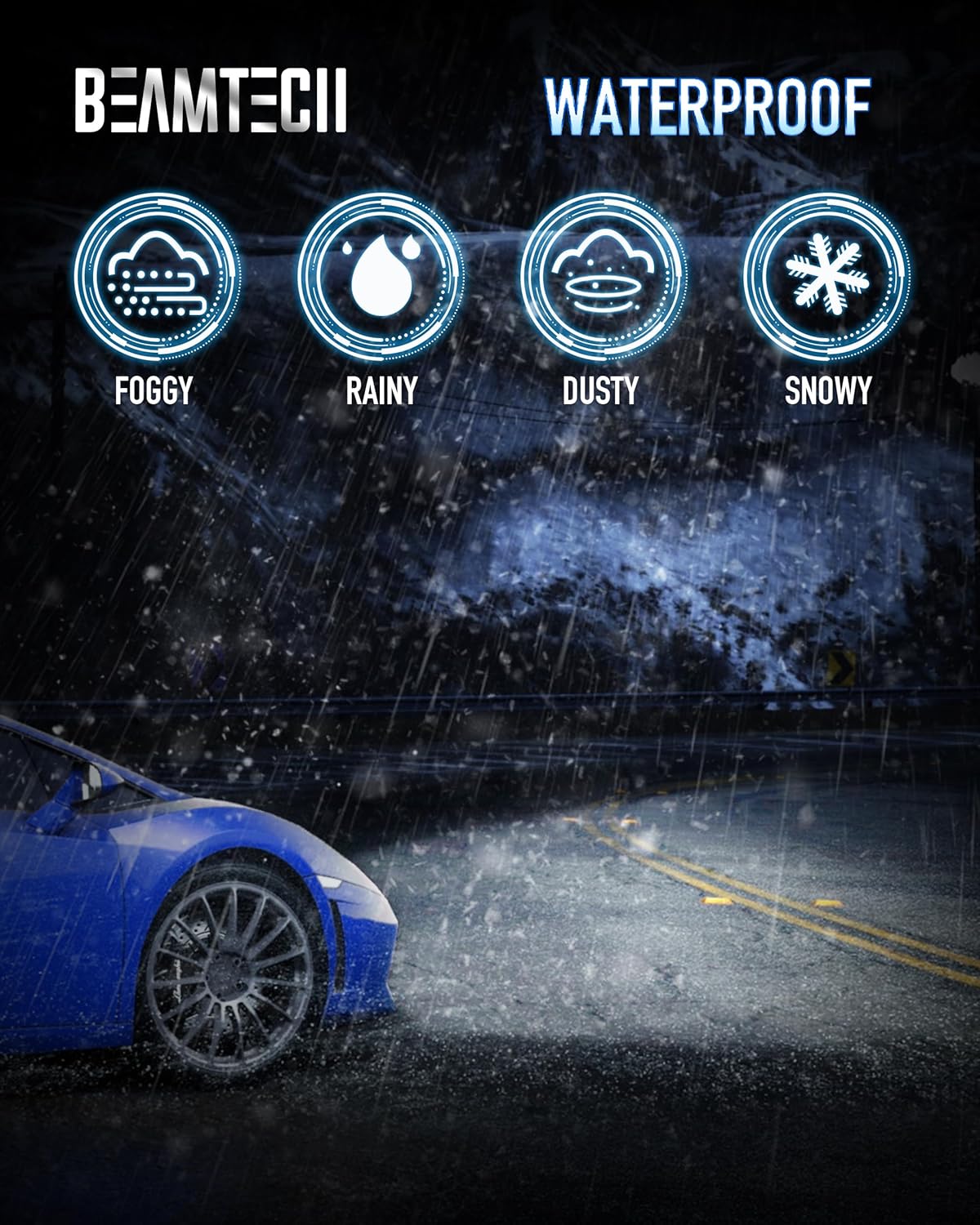 BEAMTECH 9005/HB3 Bulbs, S1 Series Fanless Fog Light 300% Brighter 6500K Xenon White, 2 Bulbs - Image 7