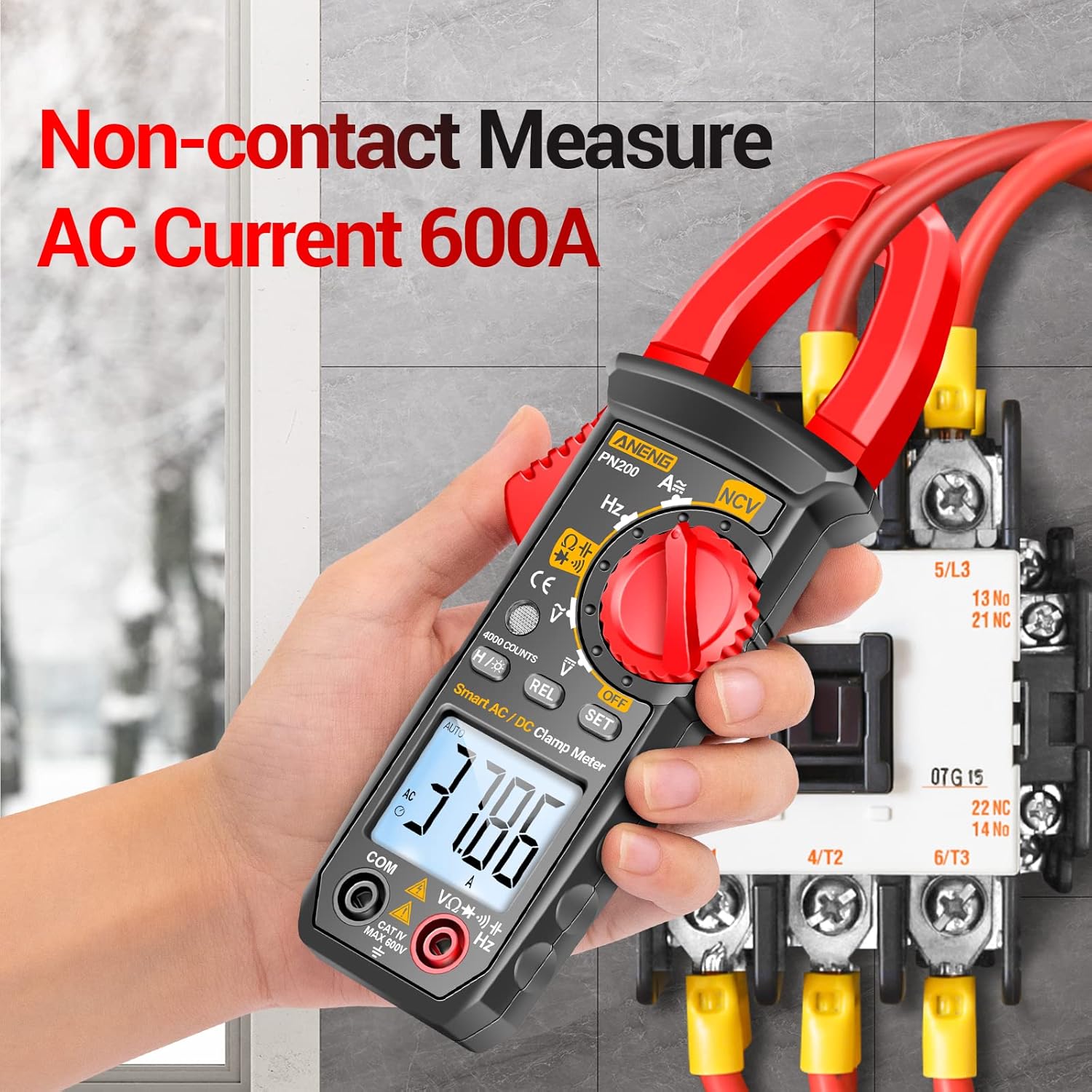 ANENG Digital Clamp Meter Multimeter Tester with AC/DC Current,Voltage, NCV Amp Ohm Volt 4000 Counts Meter Measures Capacitance, Resistance, Diodes, Continuity Frequency Backlight Electrican Tools - Image 3
