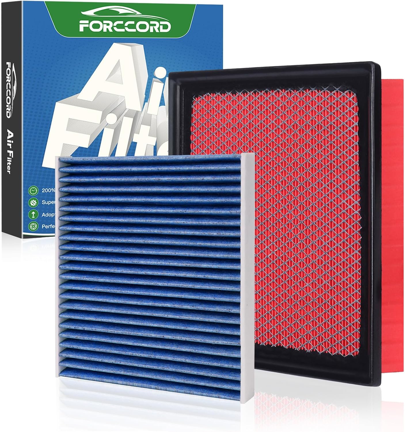 Cabin & Engine Air Filter Fits for Toyota Tundra 2014-2021 (5.7L 4.6L), Sequoia 2014-2021 (5.7L) Activated Carbon Cabin Filter Replacement CA11895 CF10285 Car Accessories