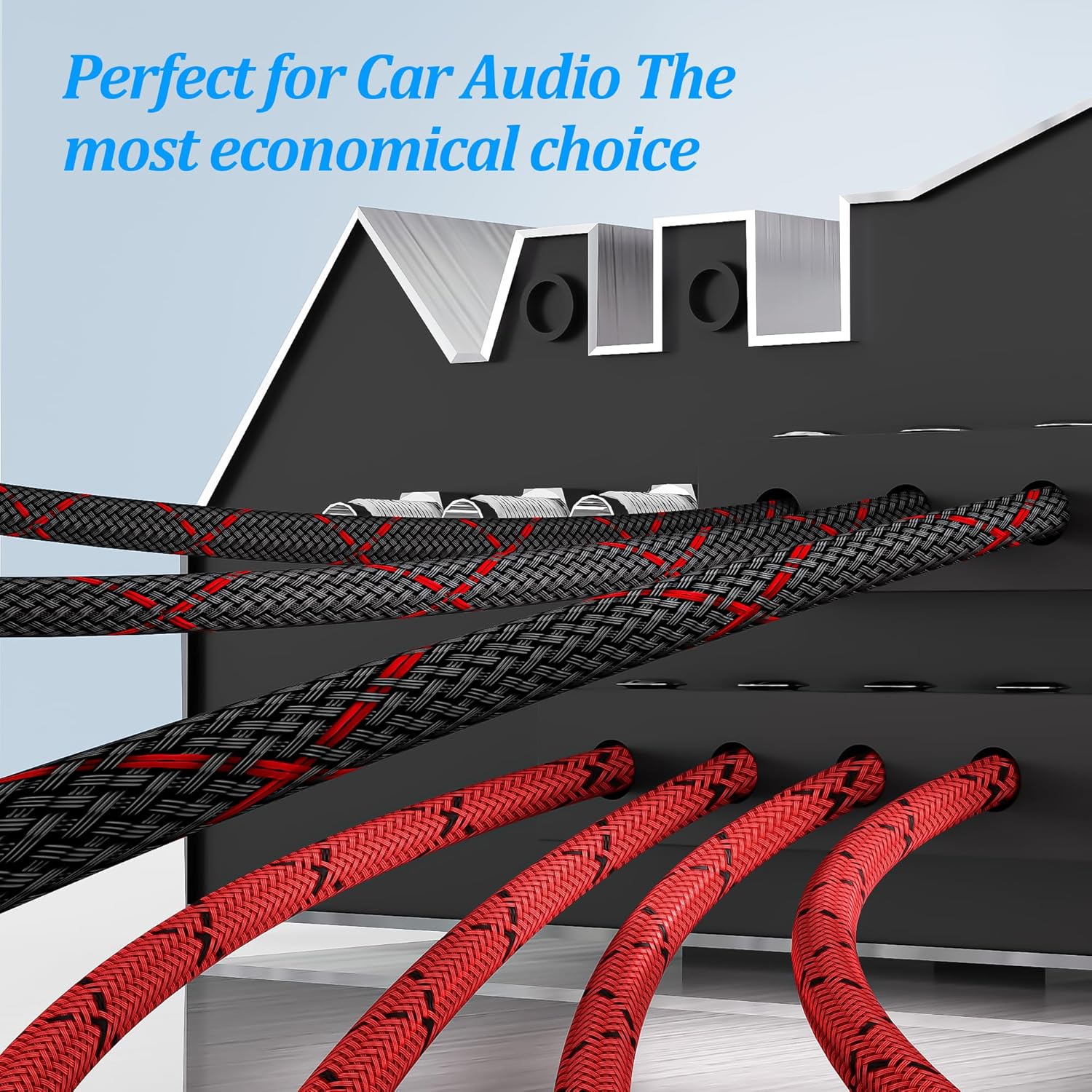 8 Gauge Wire 20 FT, Primary Automotive Power or Ground Wire, Battery Cable, Nylon Braided Jacket, Copper Clad Aluminum, Car Audio Amplifier RV Trailer Electrical Wire, with 10 Heat Shrink Tubing, Red - Image 5