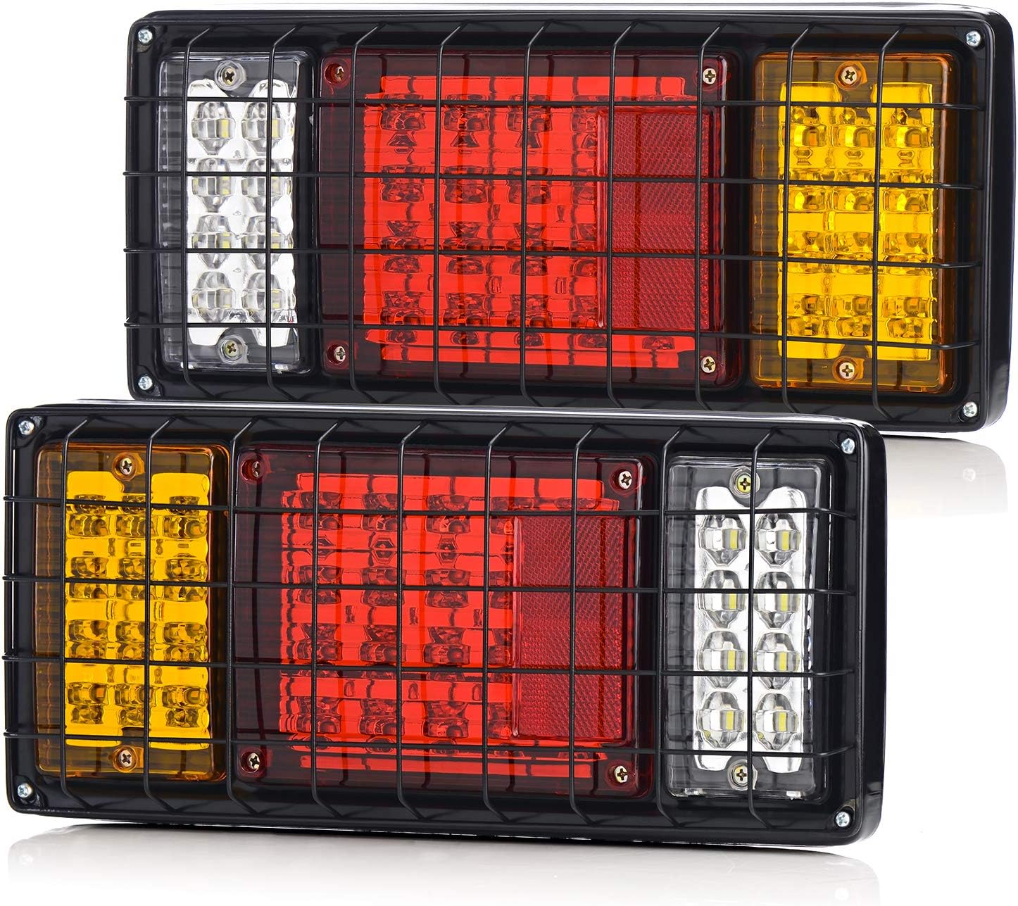 LINKITOM 40 LED Truck Tail Light Bar, Super Bright Turn Signal Brake Reverse Tail Light with Iron Net Protection for 10-30 Volt Truck Boat Snowmobile Trailer Pickup RV Camper UTV UTE Vans