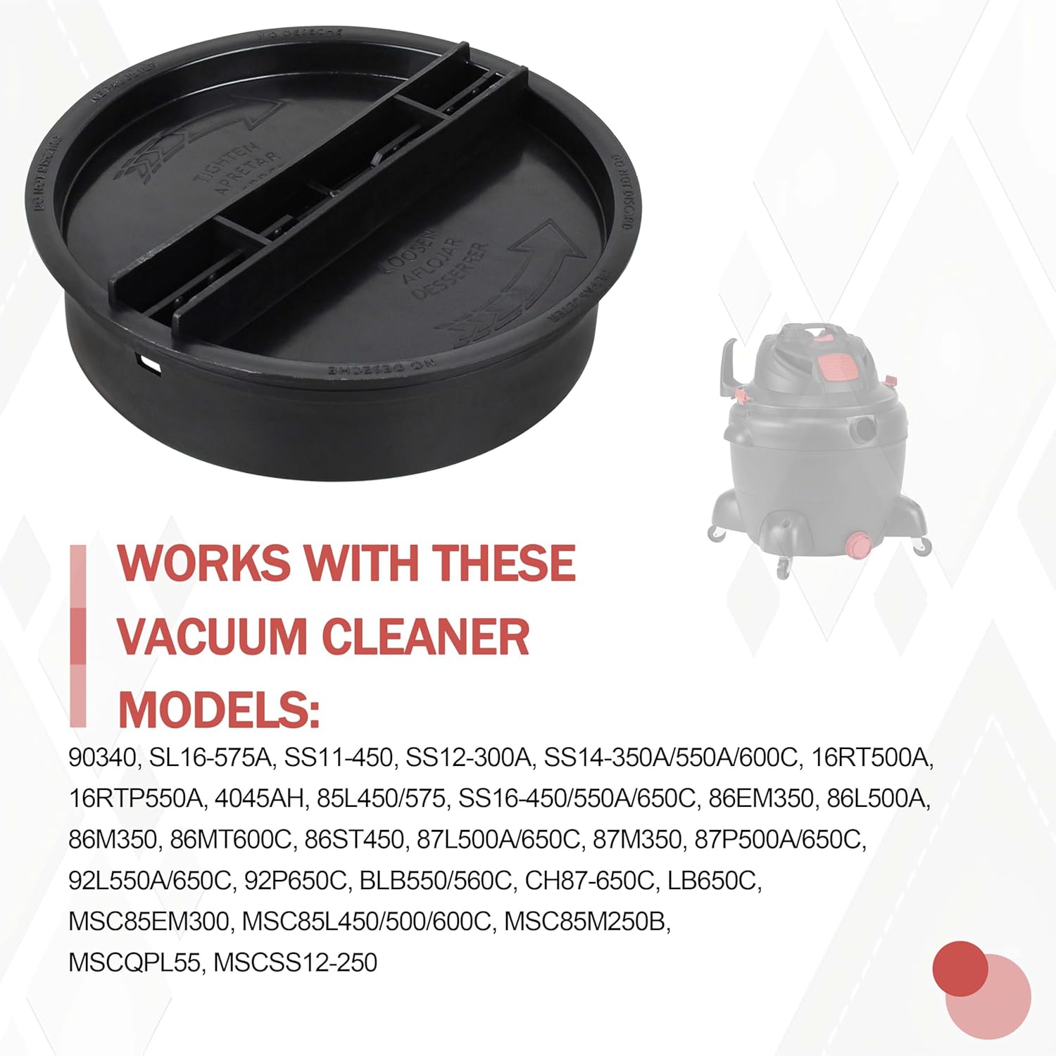 #3008000 Replacement Filter Retainer Cover for Shop Vac 90304 Filter,Wet and Dry Vacuum Cleaner - Image 7