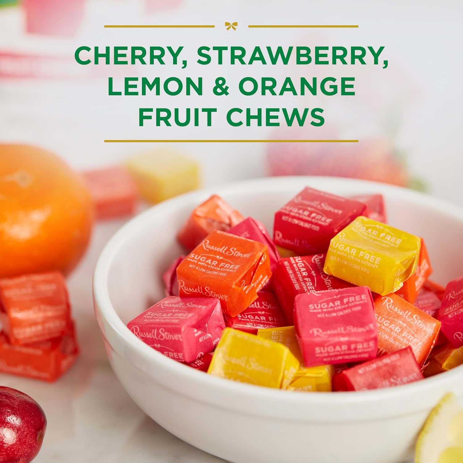 RUSSELL STOVER Sugar Free Fruit Chews Candy, 7.5 oz. bag - Image 4