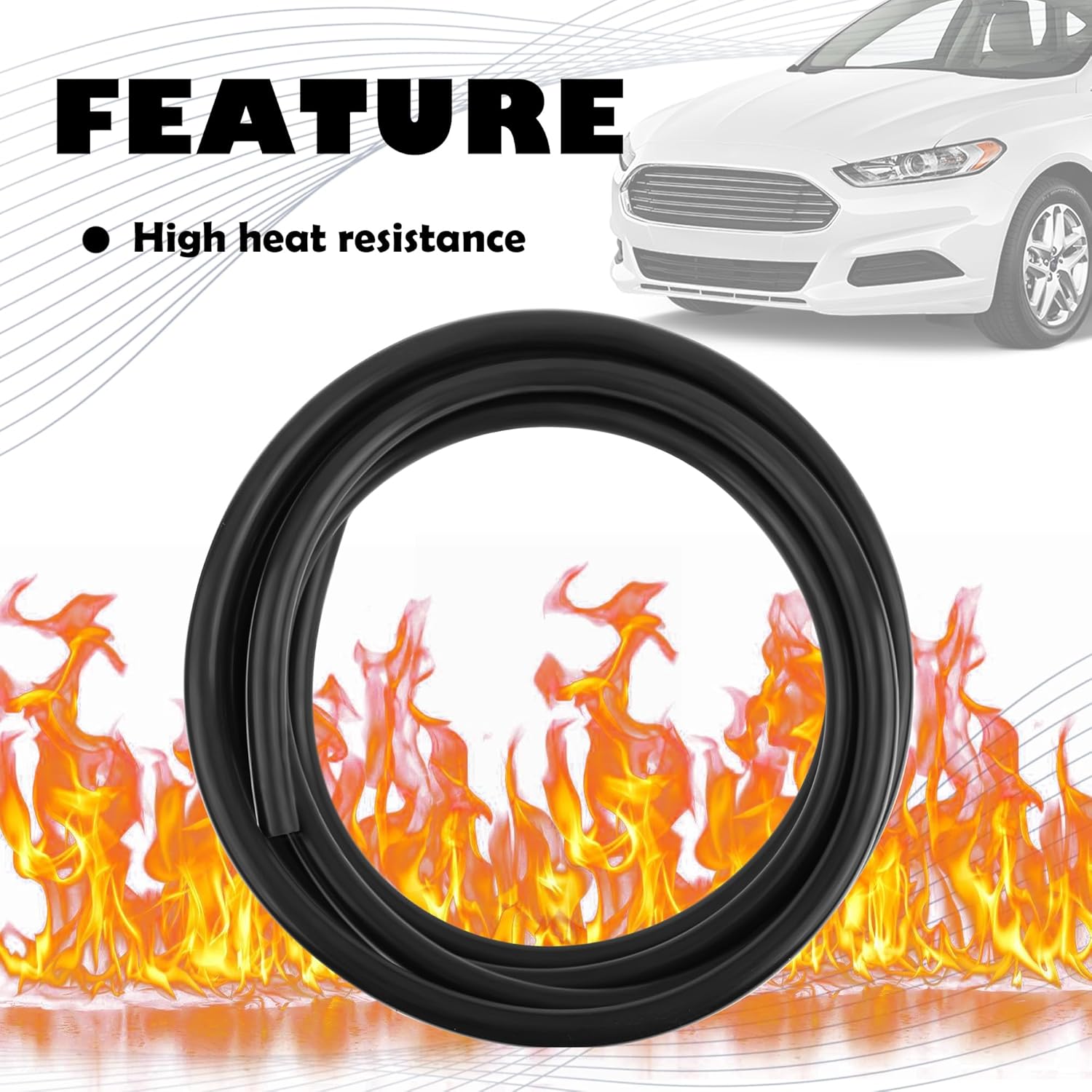 10Ft Vacuum Hose Automotive,ID 5/32 Inch (4mm) Silicone Vacuum Hose for Transporting Air and Water,Universal Vacuum Lines Automotive Accessories for Car Truck SUV - Image 5