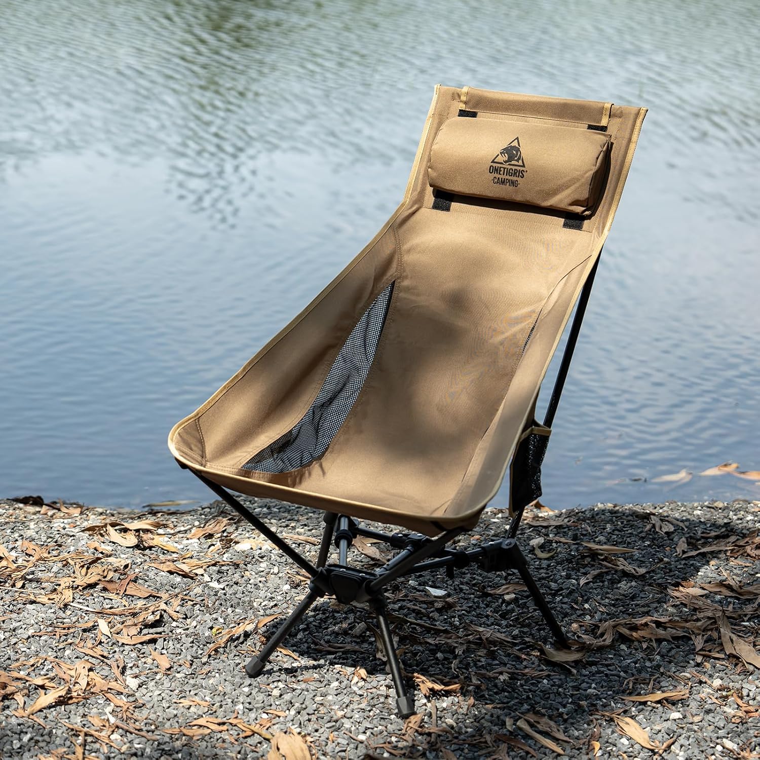 ONETIGRIS Tigerblade High Back Camping Chair with Pillow Design, Comfortable Widened Seat Folding Chair - Image 2