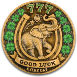 Lucky Charm Coin with Elephant and ...