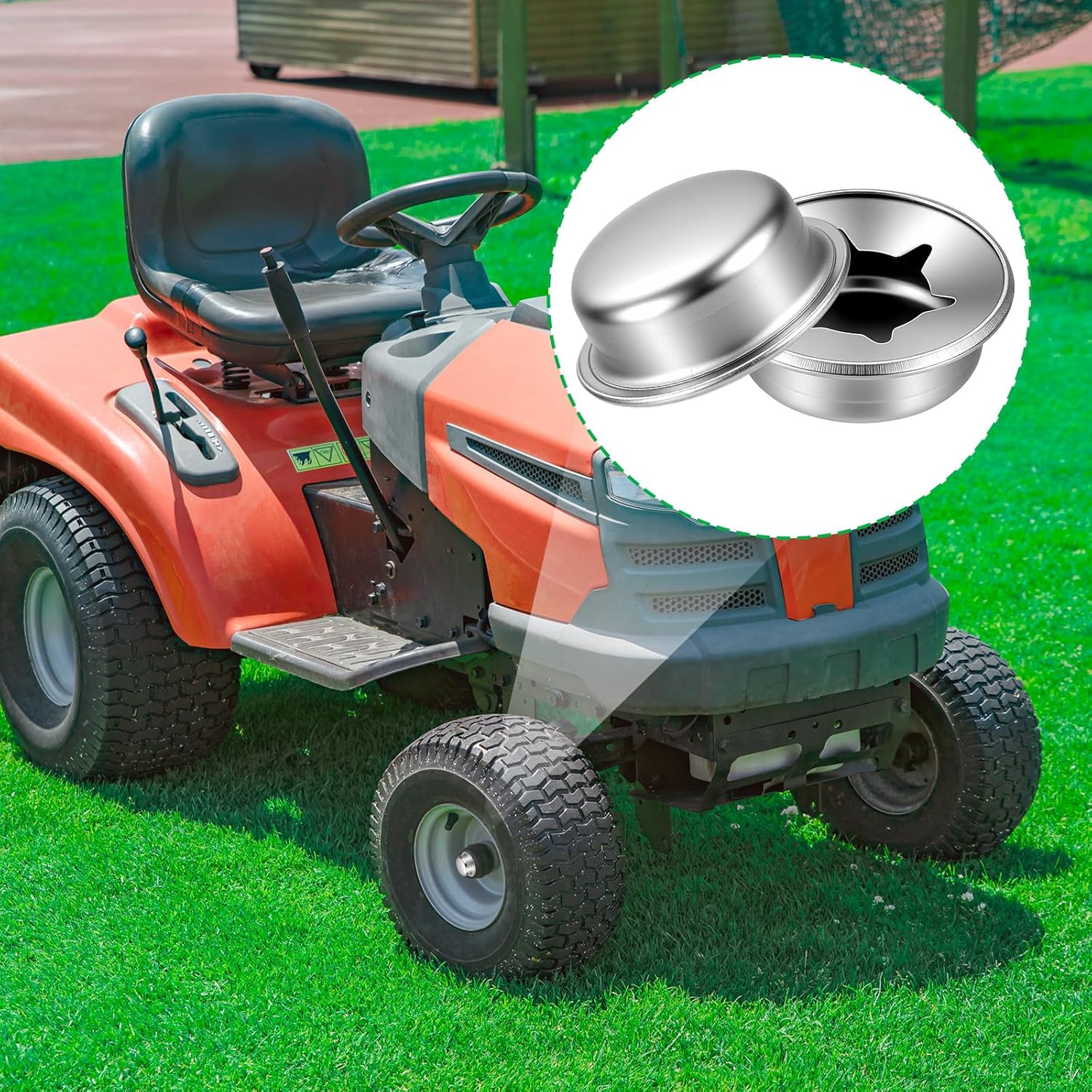 10 Pcs 1/2” Push On Pushnut Caps Silver Axle Cap Nut, Truck Nuts, Permanent Washer Caps for Hand Trucks, Rolling Bins, Lawn Push Wagons, Spring Steel Axle Cap Nuts - Image 5