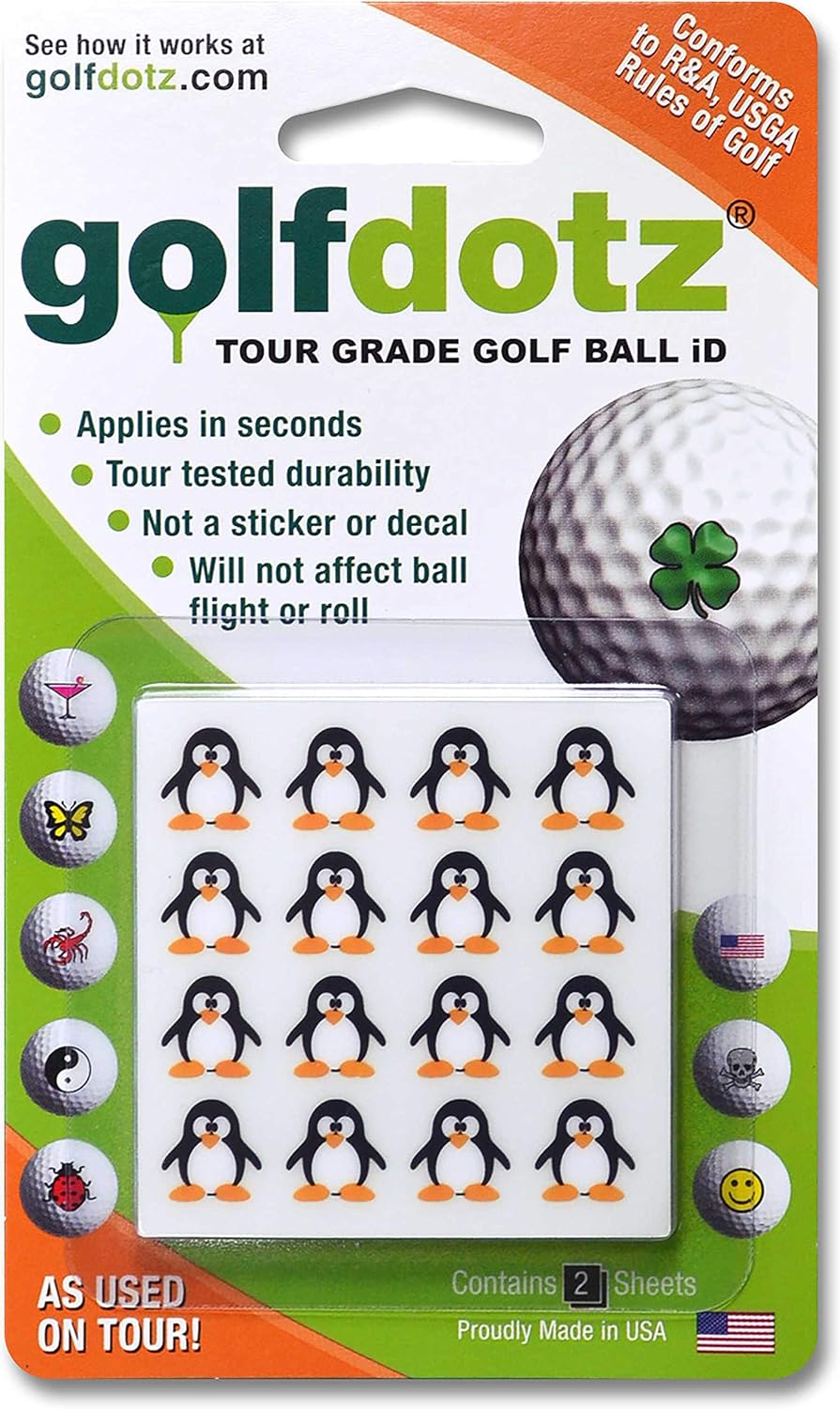 Golfdotz - USGA Rule Conforming Novelty Golf Ball Markers, Golf Ball Stickers for Marking Balls, No More Smears from Stamps, Gifts for Golfers, Dads, and Retirees, (Creatures Collection; 18-32 Count) - Image 2