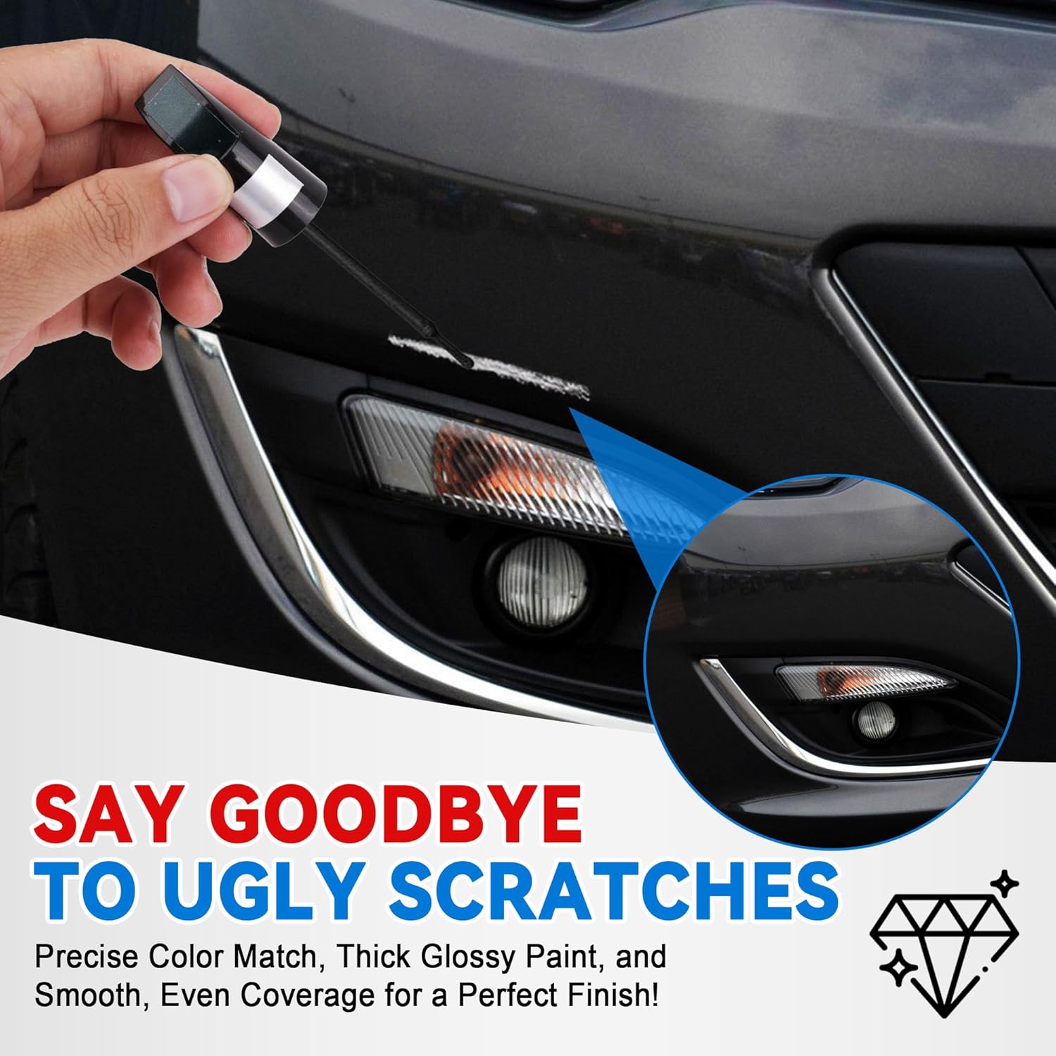 Pearl Black Touch Up Paint for Cars, Car Paint Scratch Repair, Auto Paint Repair Pen, Automotive Scratch Remover, Professional Seamless Coverage, Color Accurate, Long lasting Adhension, Fast Drying - Image 3