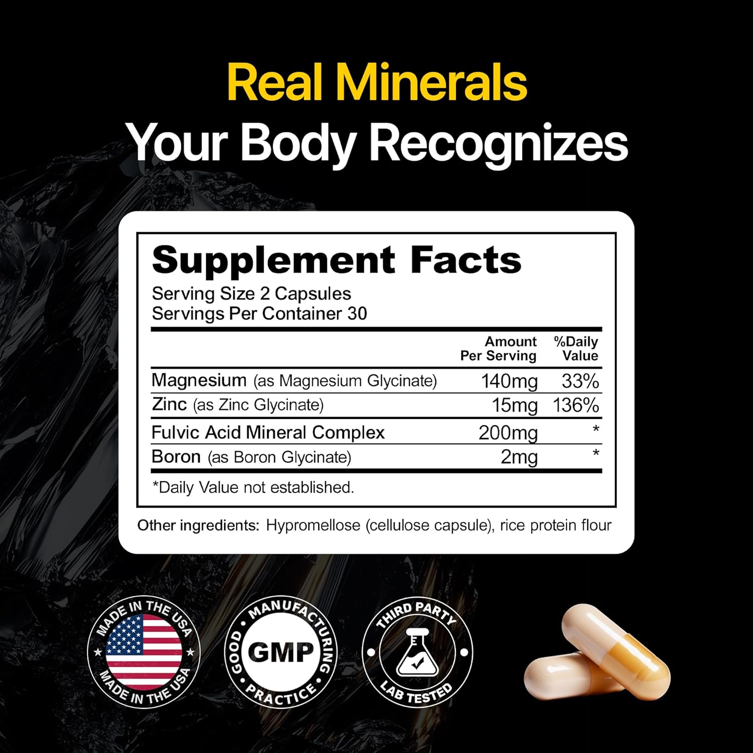 Menerals Mens Multivitamin – Powerful All in One Mineral Supplement for Men – Natural Trace Minerals with Fulvic Acid from Rich American Soil – Supports Daily Energy, Vitality, Focus, and Mens Health - Image 2