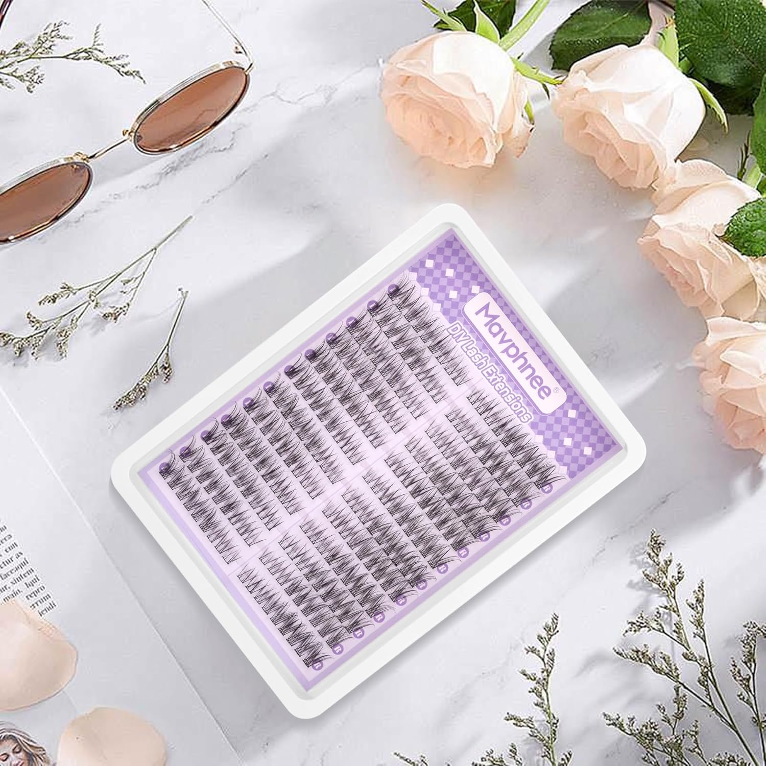 Lash Clusters Natural DIY Lash Extensions C-Curly Cluster Eyelash Extensions Cat Eye Left+Right Cluster Lashes 216 Pcs Wispy Eyelash Clusters for Beginners - Image 7
