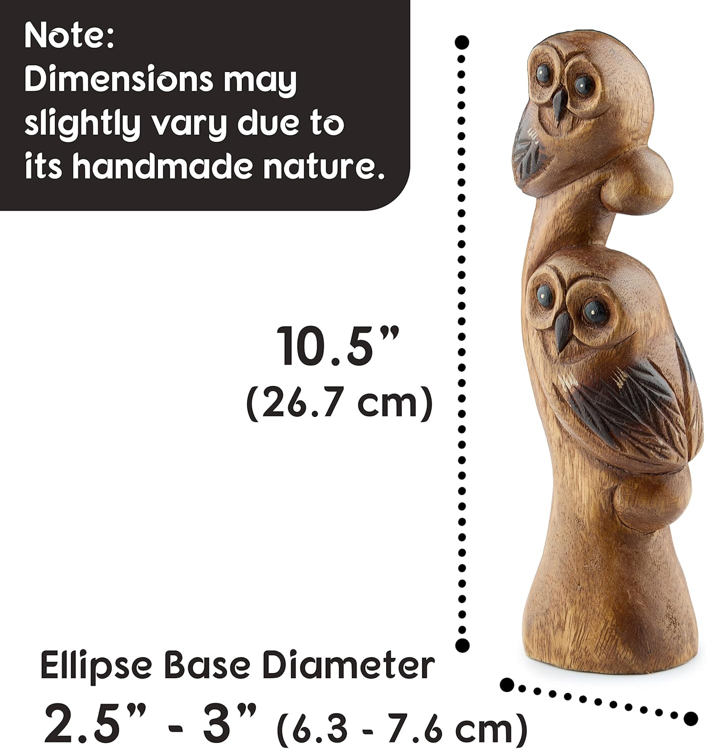 Tapeera Owl Decor - Owl Gifts for Women and Owl Lovers - Decorative Owl Figurines - Wood Owl Statue Figure - Cute Owl Decorations for Home Kitchen Bathroom Bedroom - Owl Sculpture - Mini Owl Ornament - Image 6