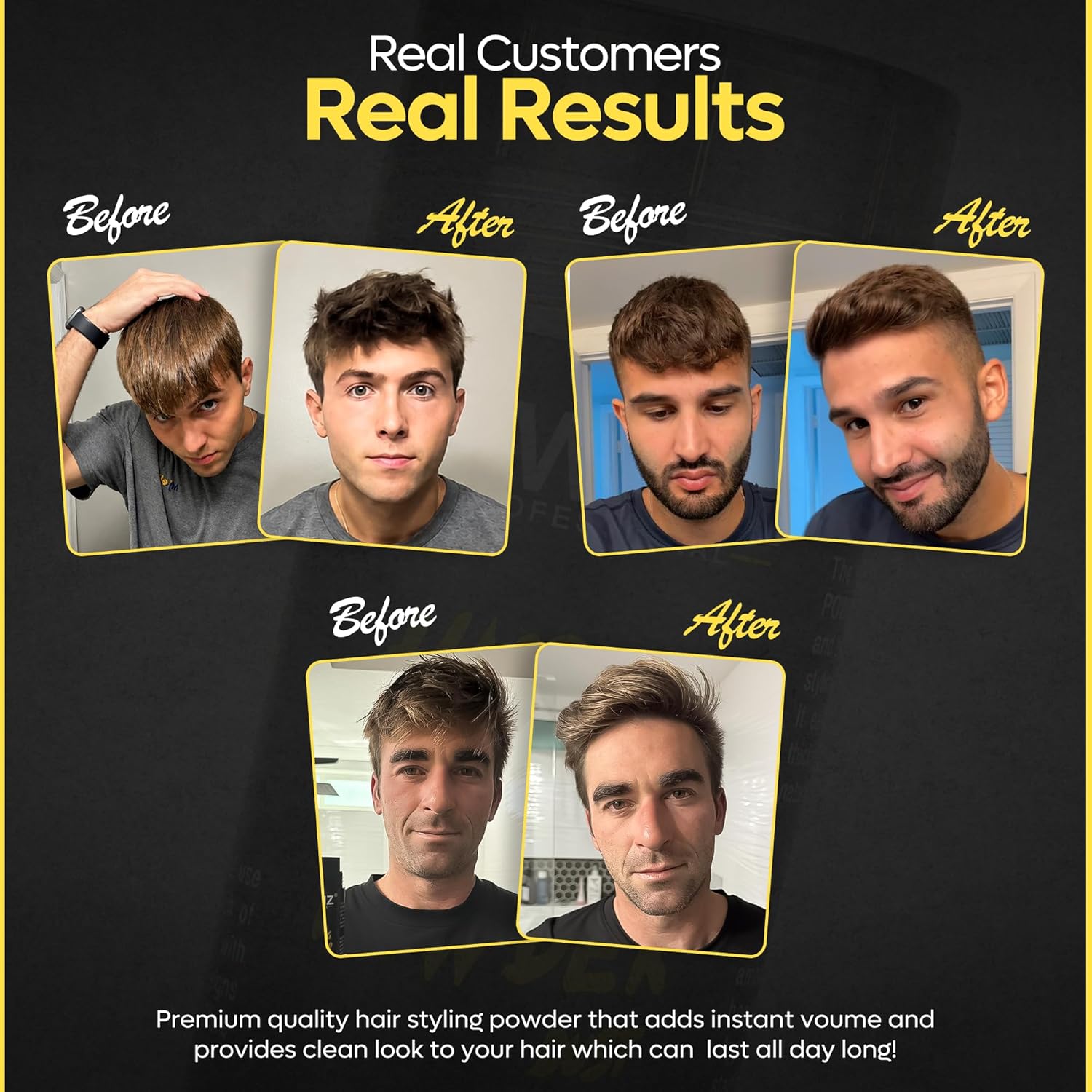Hair Styling Powder for Men – Natural Look Texture Hair Powder with Matte Finish – Long-Lasting Hold, Adds Volume & Texture, Non-Sticky and Smells Great – 30g - Image 5
