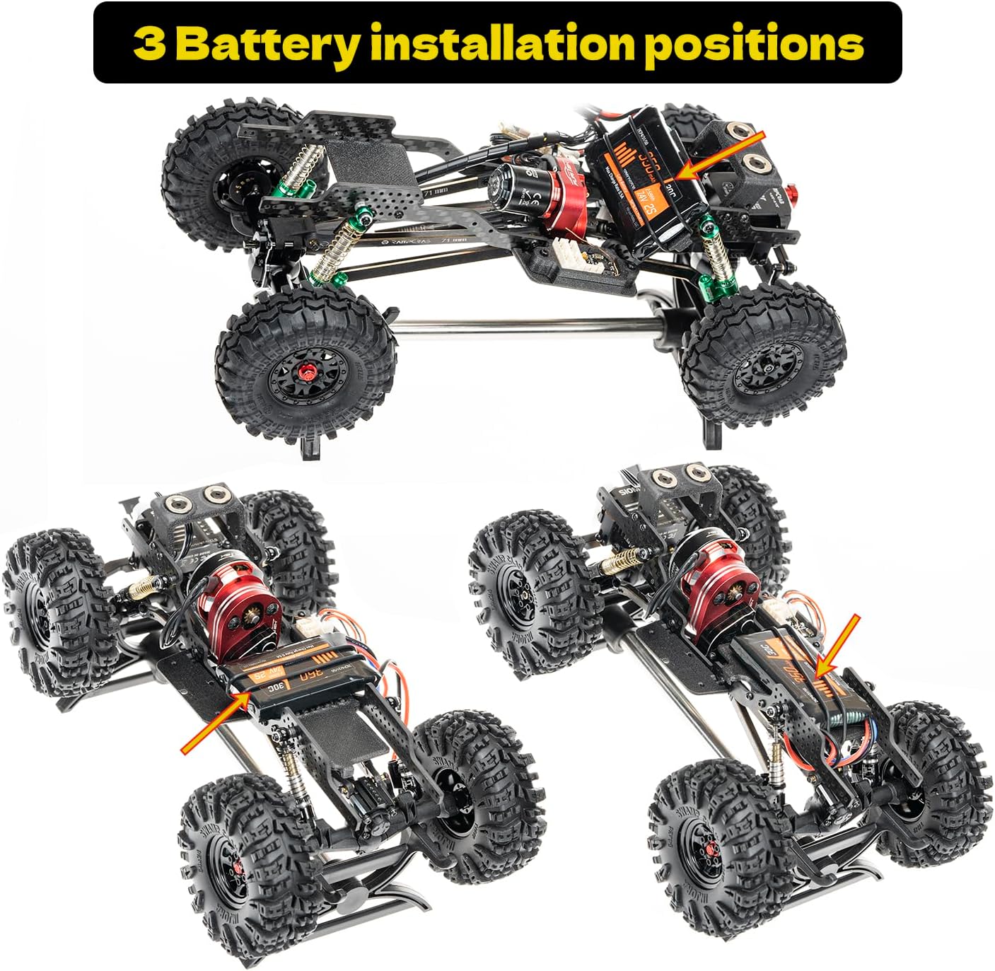 Carbon Fiber Chassis Kit for SCX24, 7° Angled Skid, LCG Chassis Kit for SCX24 C10, JLU, Base Camp, Bronco, Upgrade Part - Image 3