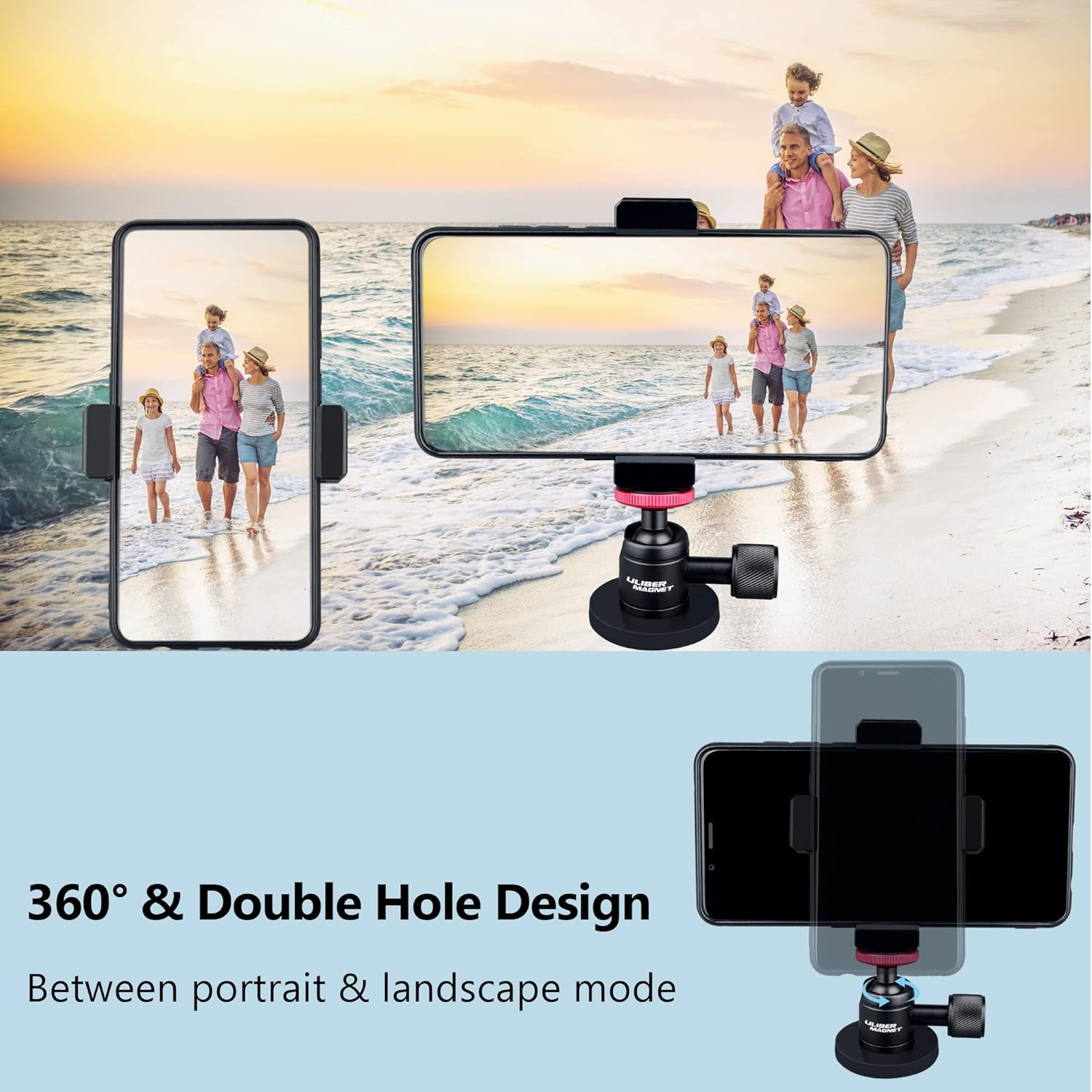 ULIBERMAGNET Magnetic Phone Mount,Magnetic Phone Holder for Car,Gym,Strong Rubber Magnet Mobile Phone Cradles Compatible with Smartphone for Car,Truck,Jeep,Refrigerator,Boats,Motorcycles - Image 5