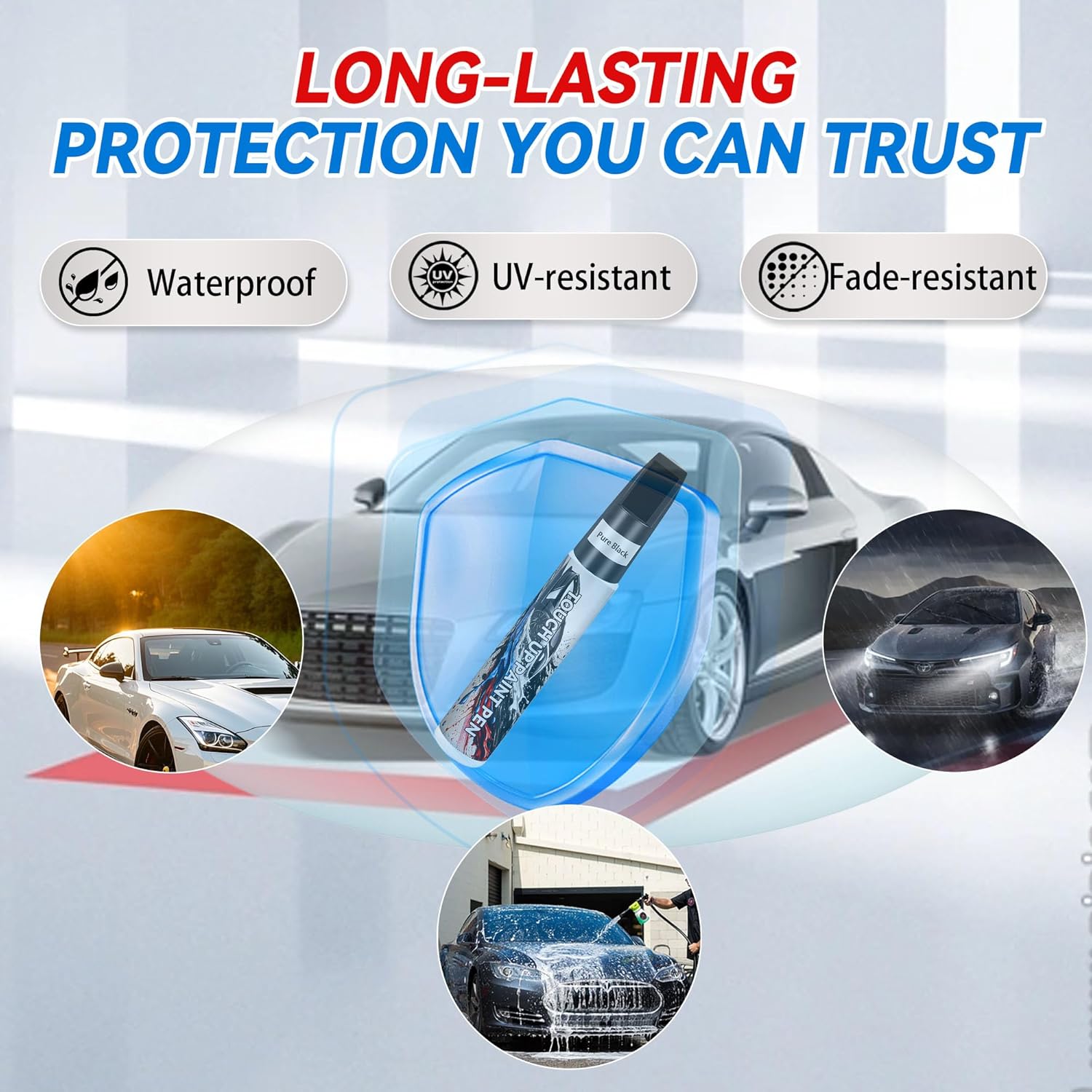 Pearl Black Touch Up Paint for Cars, Car Paint Scratch Repair, Auto Paint Repair Pen, Automotive Scratch Remover, Professional Seamless Coverage, Color Accurate, Long lasting Adhension, Fast Drying - Image 5