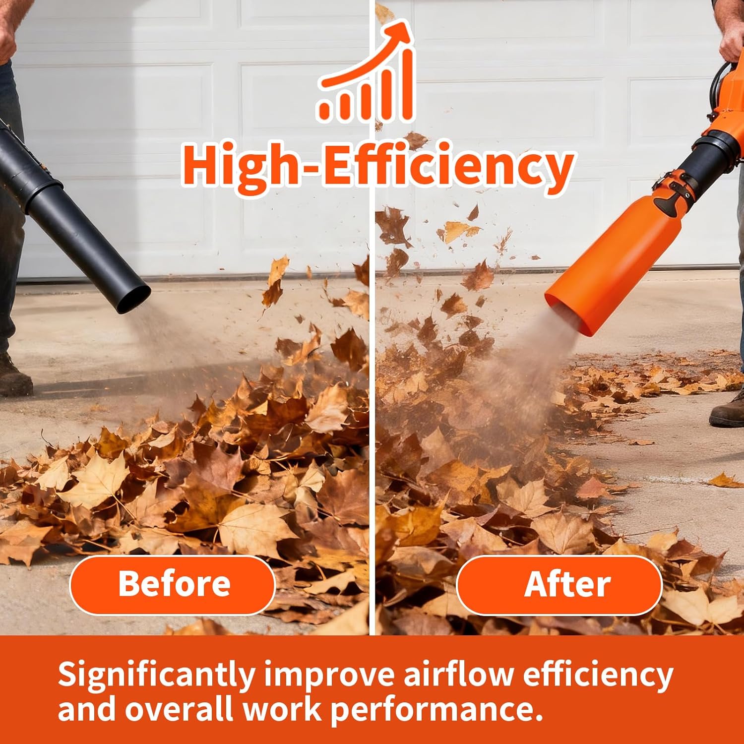 Leaf Blower Air Booster, Universal Leaf Blower Nozzle Attachment, Flow Booster Instantly Boosts Airflow, Fits 2-4 Inch Nozzles Extension Boosts Lawn Care, Patio, Blowing Leaves Cleanup (Black) - Image 3