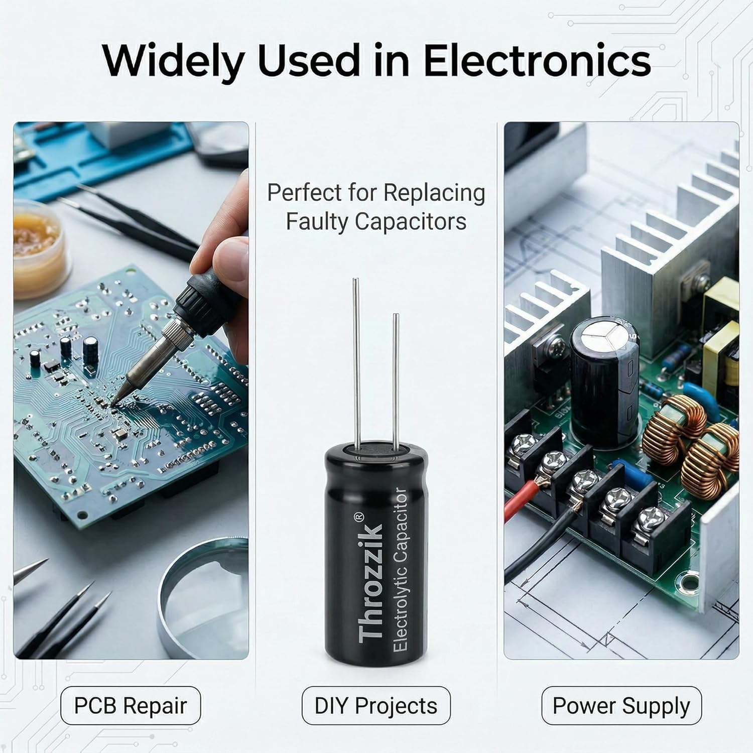 1000uF 10V 8 * 12mm 20pcs Electrolytic Capacitor 1000 uF MFD 10 Volt 0.32 * 0.47in Aluminum Capacitors - Image 4