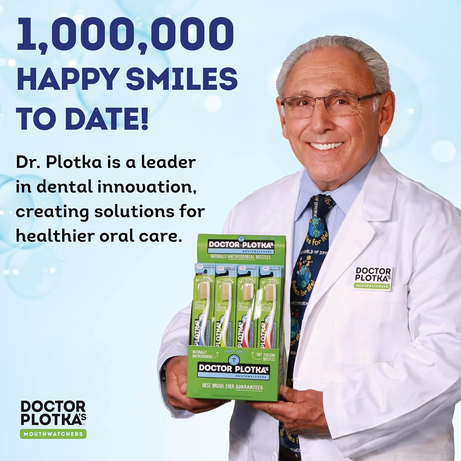 MOUTHWATCHERS Dr Plotkas Soft Bristle Flossing Toothbrush Manual Soft Toothbrush for Adults, Ultra Clean, Good for Sensitive Teeth and Gums, Variety 4 Pack, Colors May Vary - Image 6